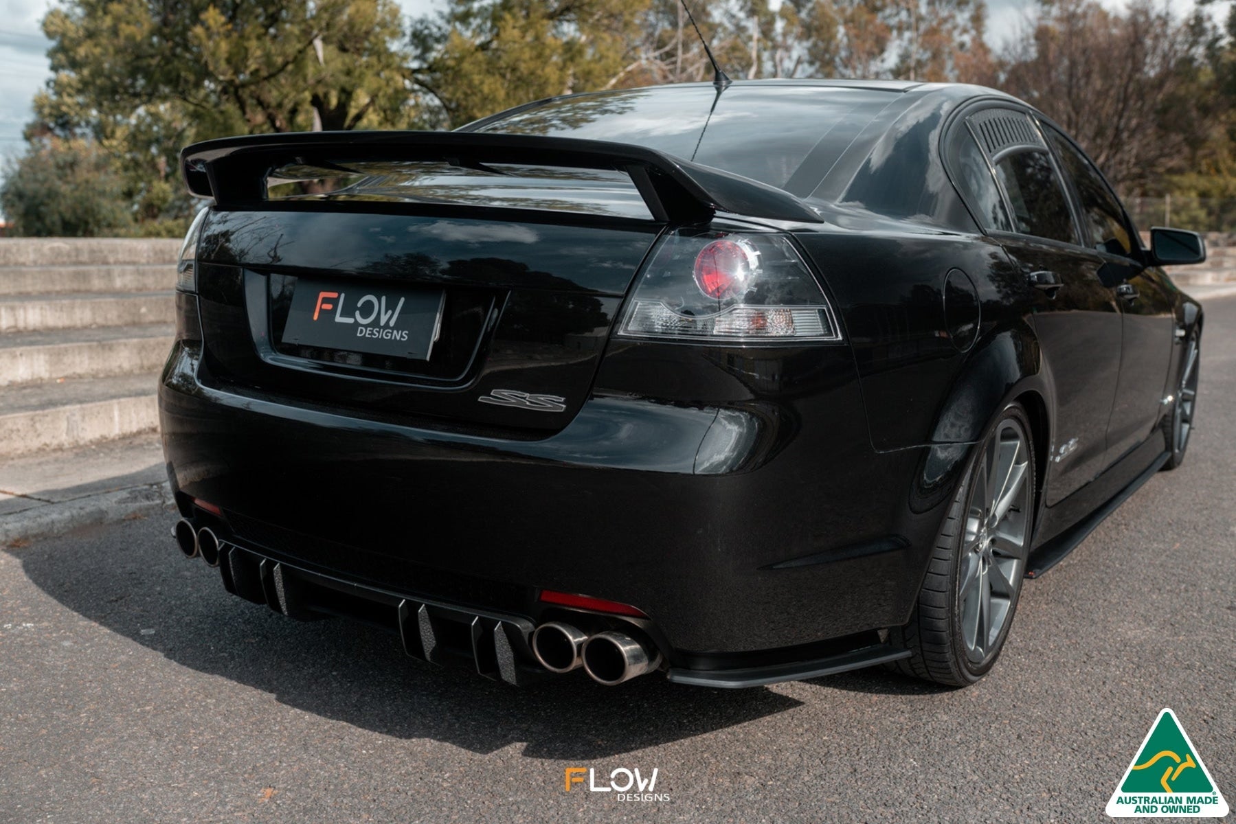 Flow Designs VE Commodore S1 Sedan Flow-Lock Rear Diffuser - iilumolab