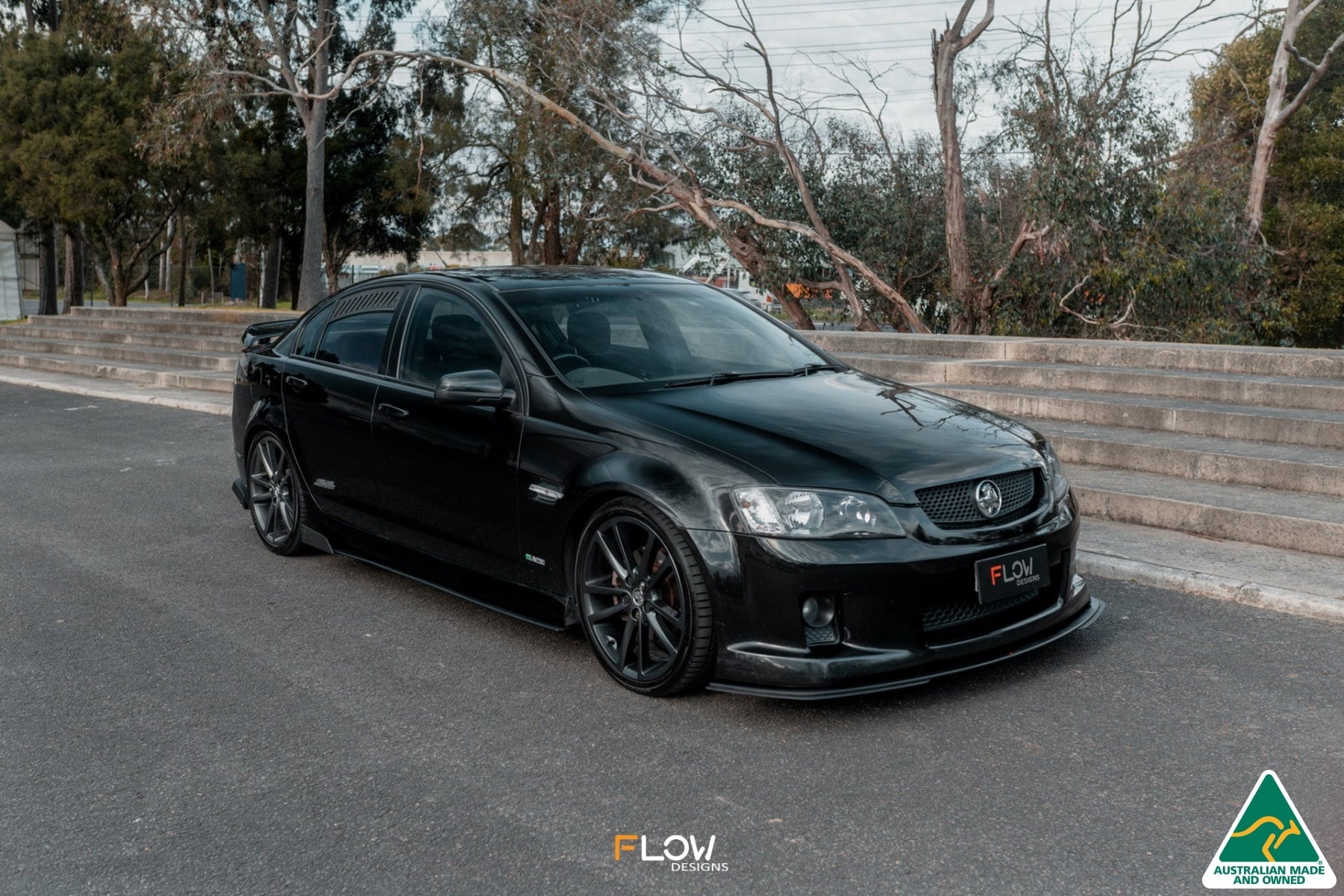 Flow Designs VE Commodore S1 Sedan Front Lip Splitter Extensions (Pair) - iilumolab