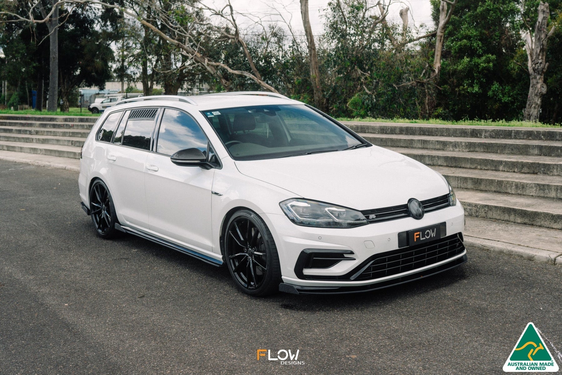 Flow Designs MK7.5 Golf R Wagon Front Lip Splitter - iilumolab