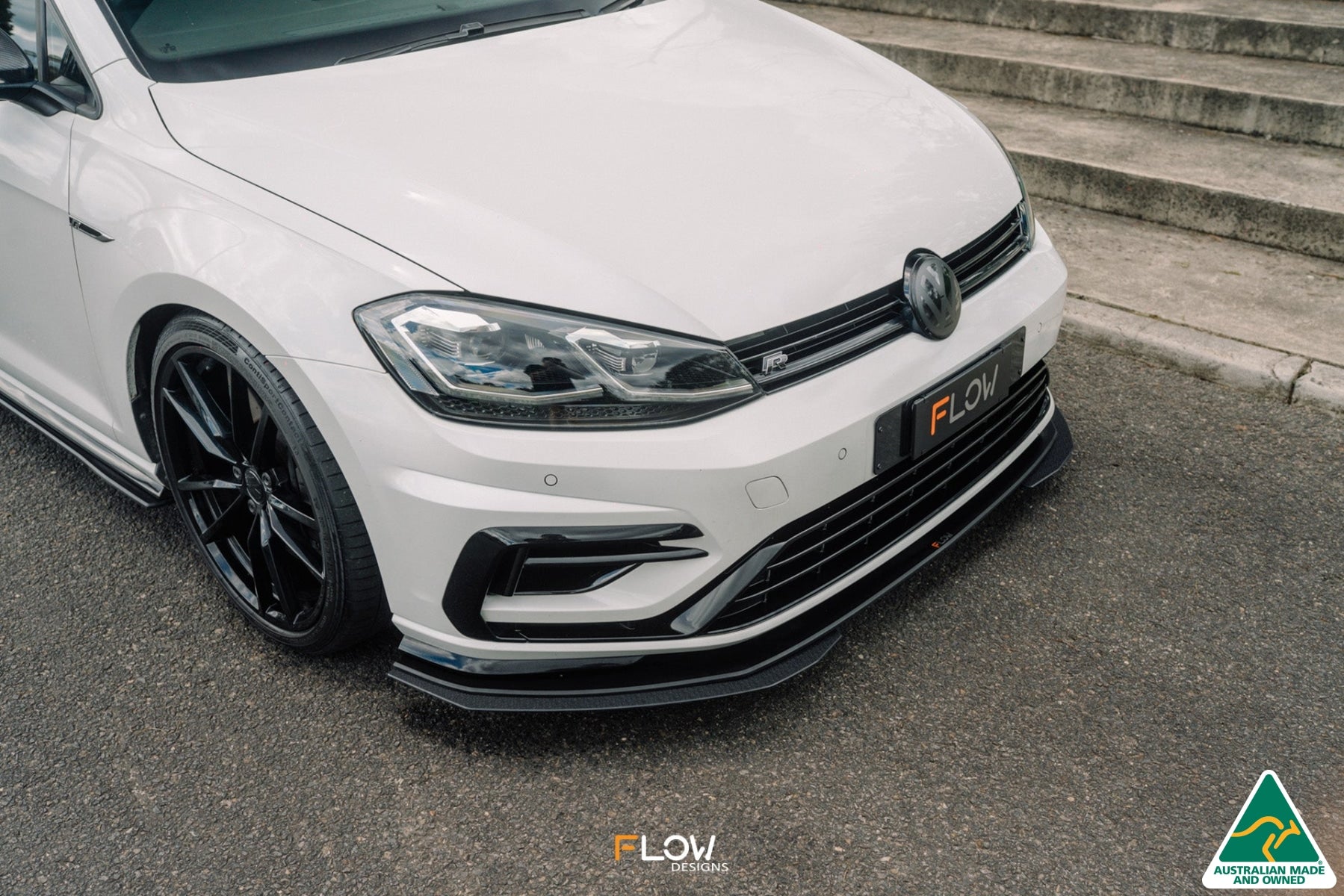 Flow Designs MK7.5 Golf R Wagon Front Lip Splitter - iilumolab