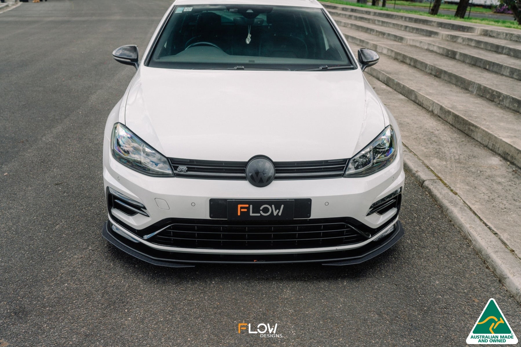 Flow Designs MK7.5 Golf R Wagon Front Lip Splitter Extensions (Pair) - iilumolab