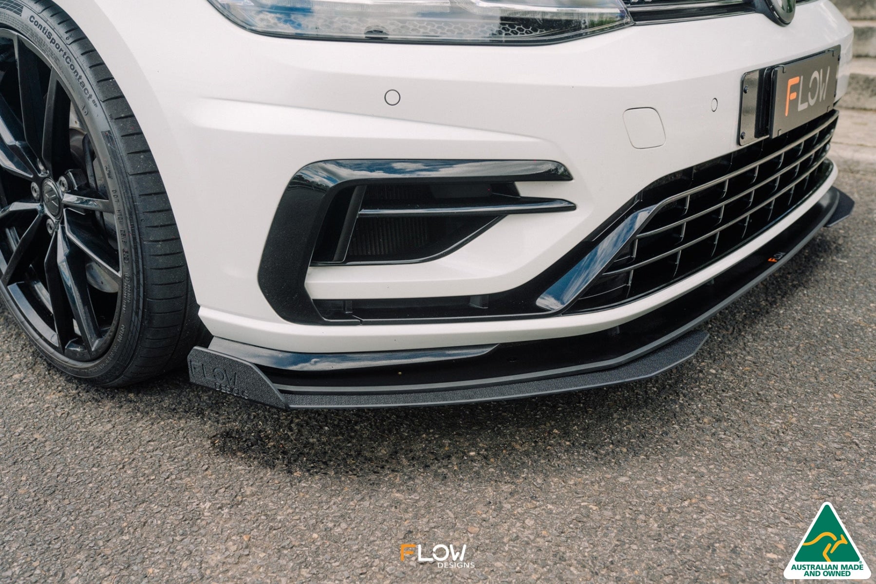 Flow Designs MK7.5 Golf R Wagon Front Lip Splitter - iilumolab