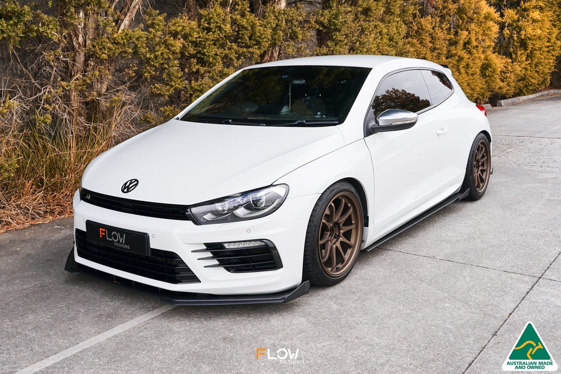 Flow Designs Scirocco R FL V3 Front Lip Splitter Extensions (Pair) - iilumolab