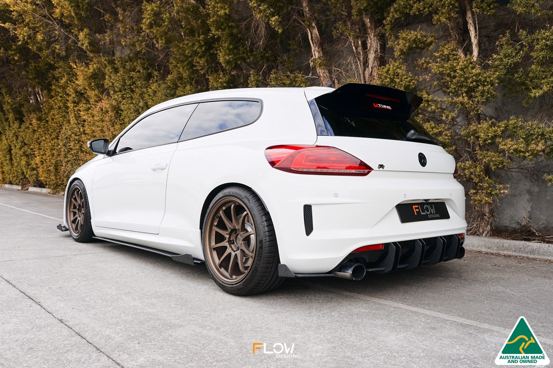 Flow Designs Scirocco R FL V3 Rear Spoiler Extension - iilumolab