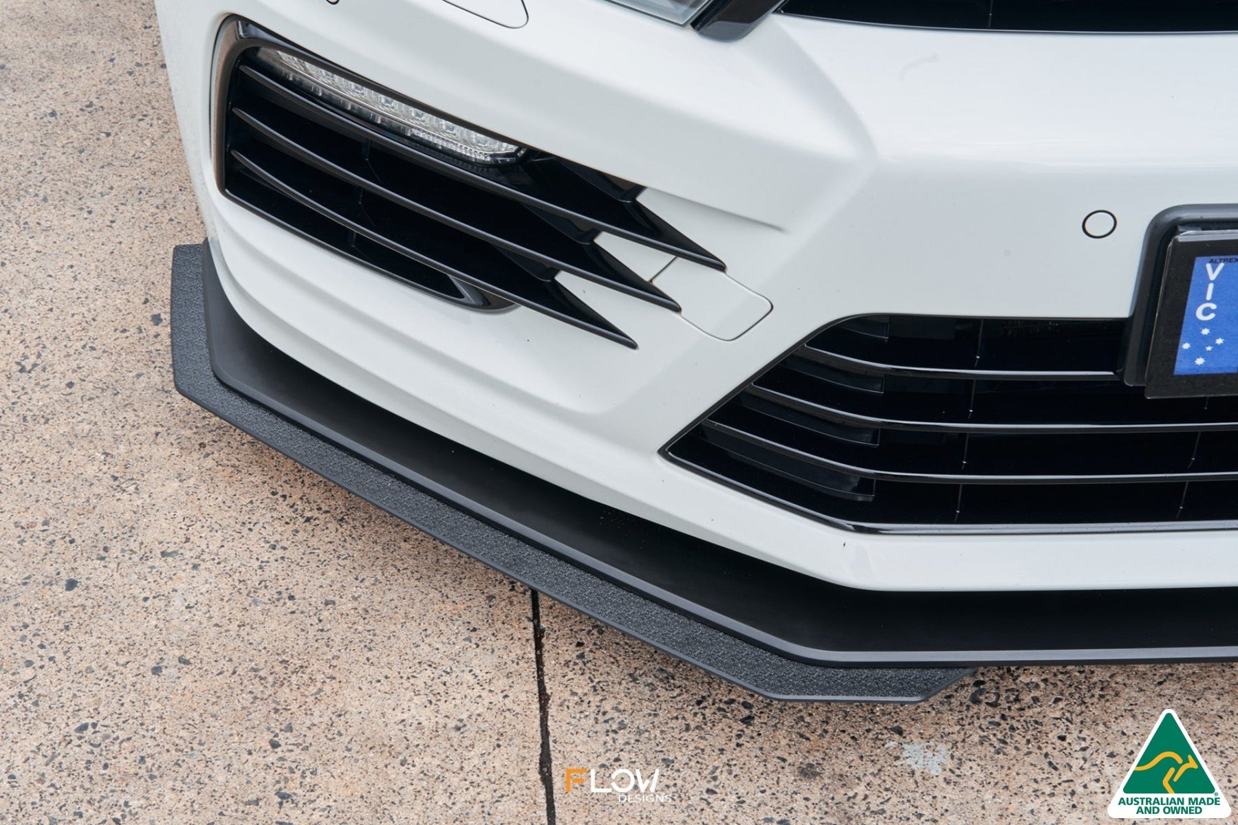 Flow Designs Scirocco R FL V3 Front Lip Splitter Extensions (Pair) - iilumolab
