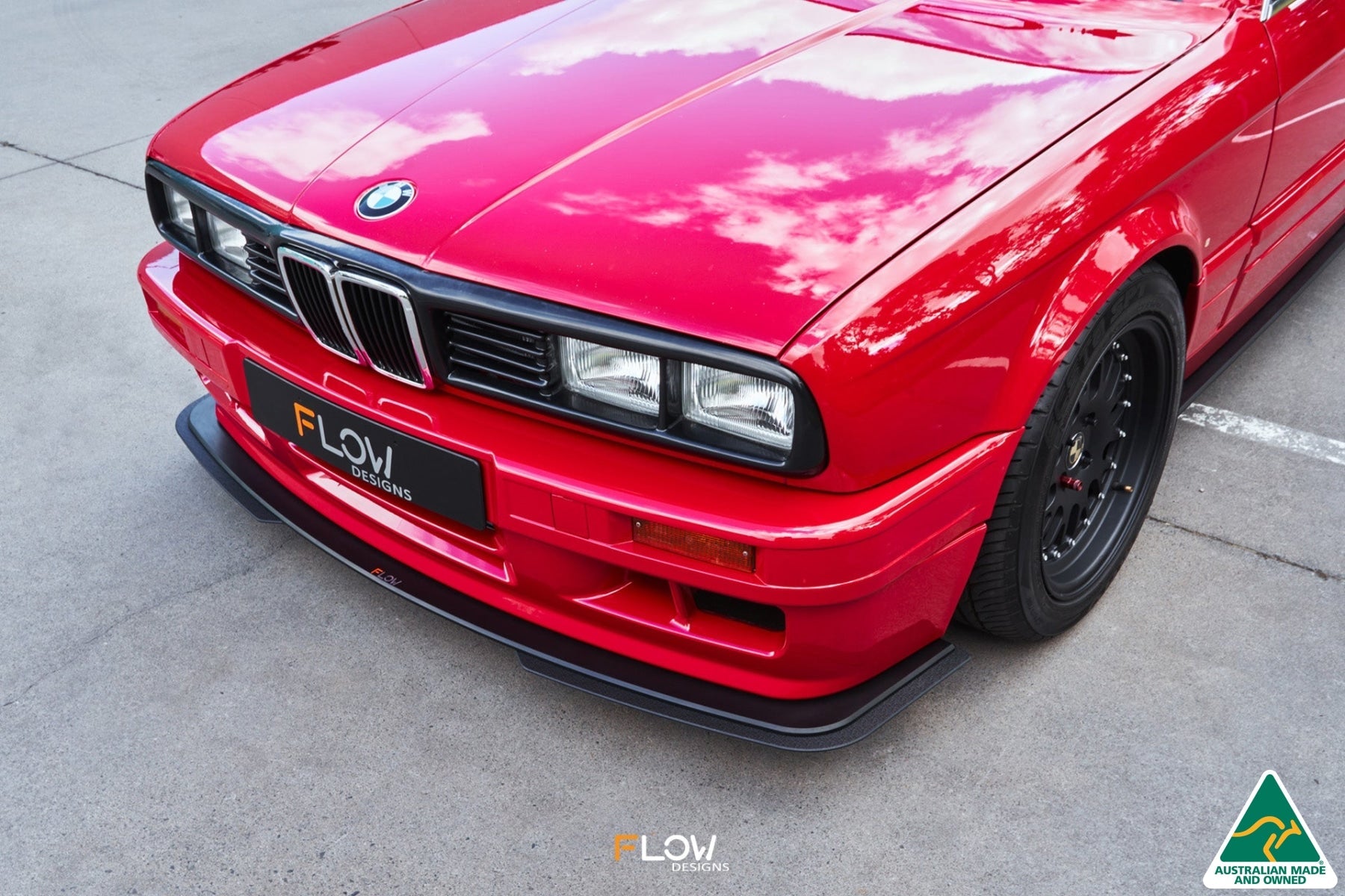 Flow Designs E30 M-Tech 2 Front Lip Splitter Extensions (Pair) - iilumolab