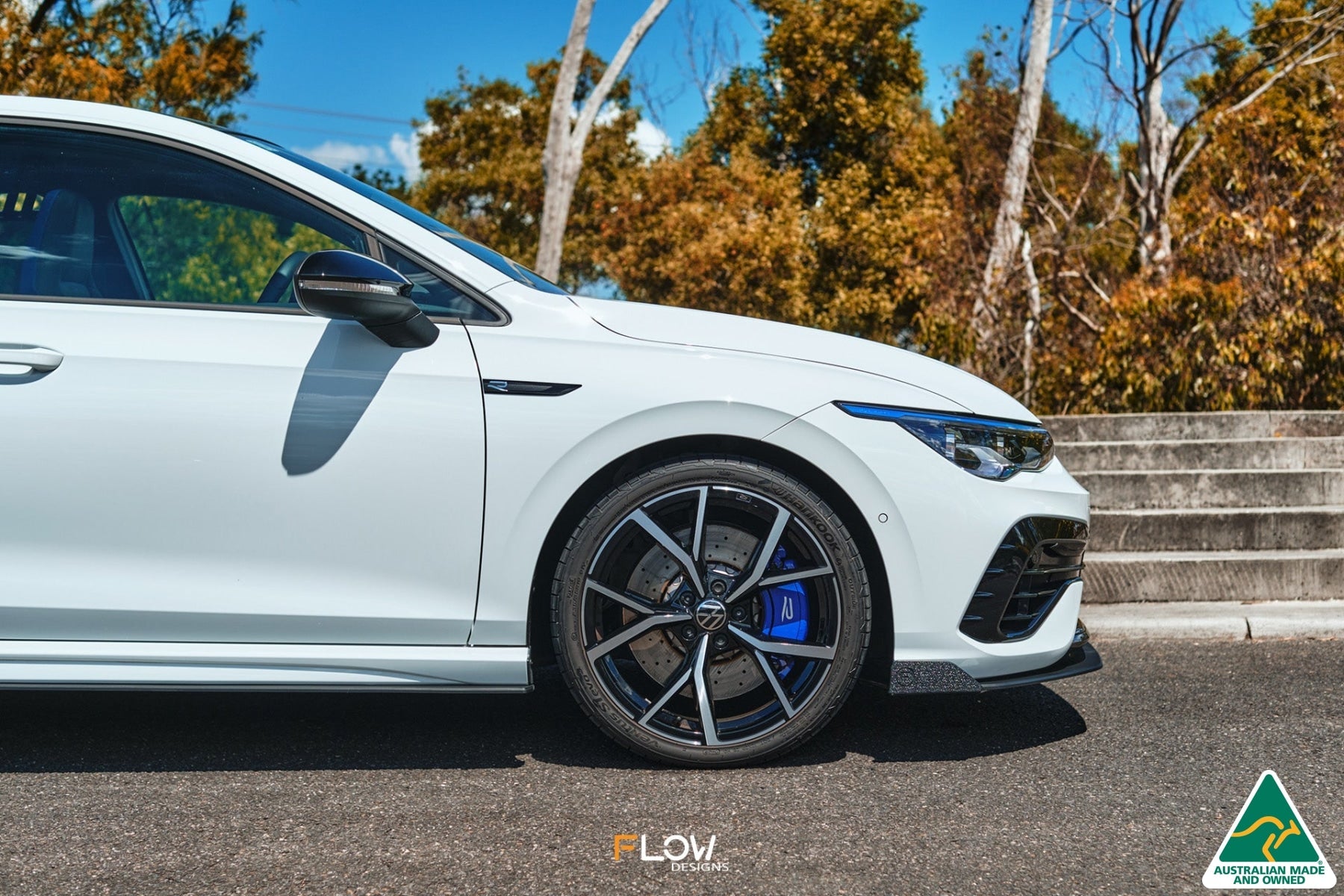 Flow Designs MK8 Golf R Front Lip Splitter Winglets (Pair) - iilumolab