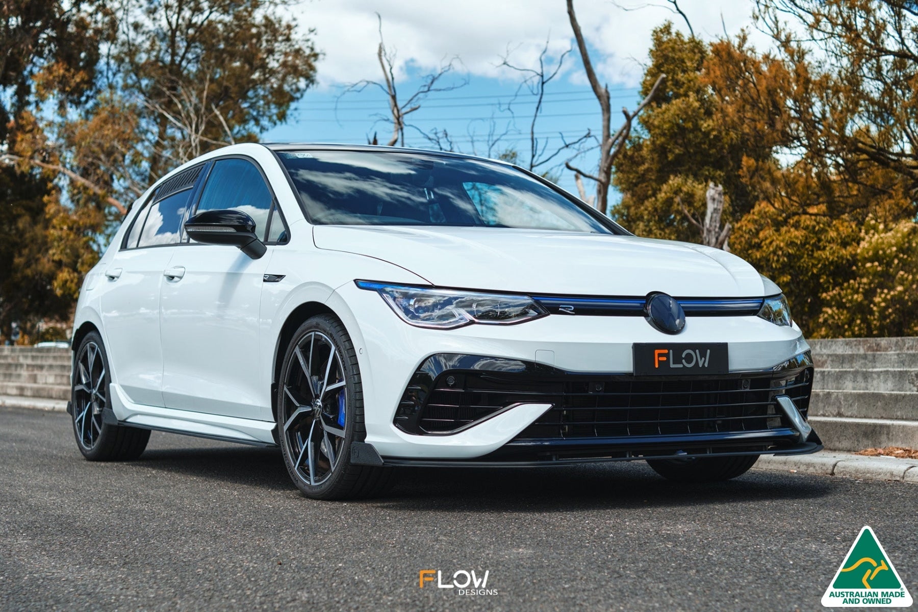 Flow Designs MK8 Golf R Front Lip Splitter Winglets (Pair) - iilumolab
