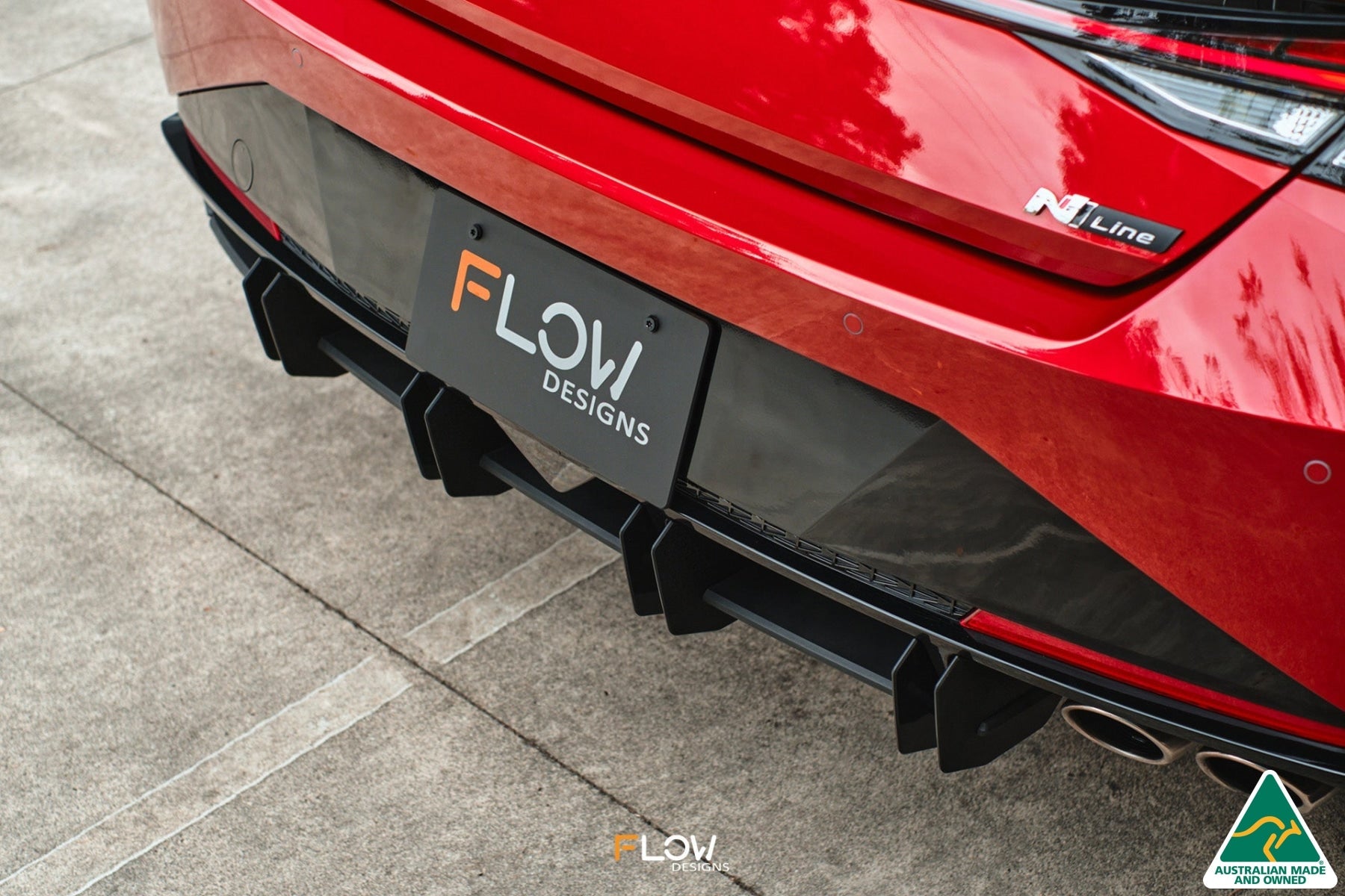 Flow Designs CN7 i30 N Line Sedan 2020 - 2022 Flow-Lock Rear Diffuser - iilumolab