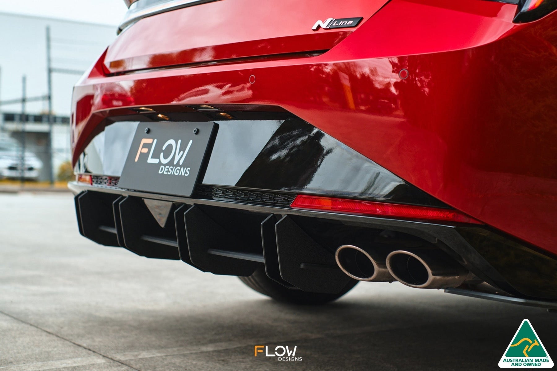 Flow Designs CN7 i30 N Line Sedan 2020 - 2022 Flow-Lock Rear Diffuser - iilumolab