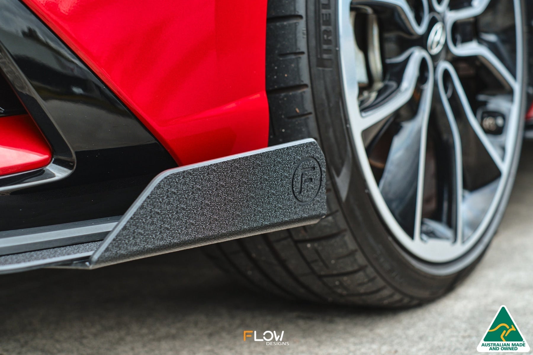 Flow Designs CN7 Elantra N Line Sedan 2020 Front Lip Splitter Winglets (Pair) - iilumolab
