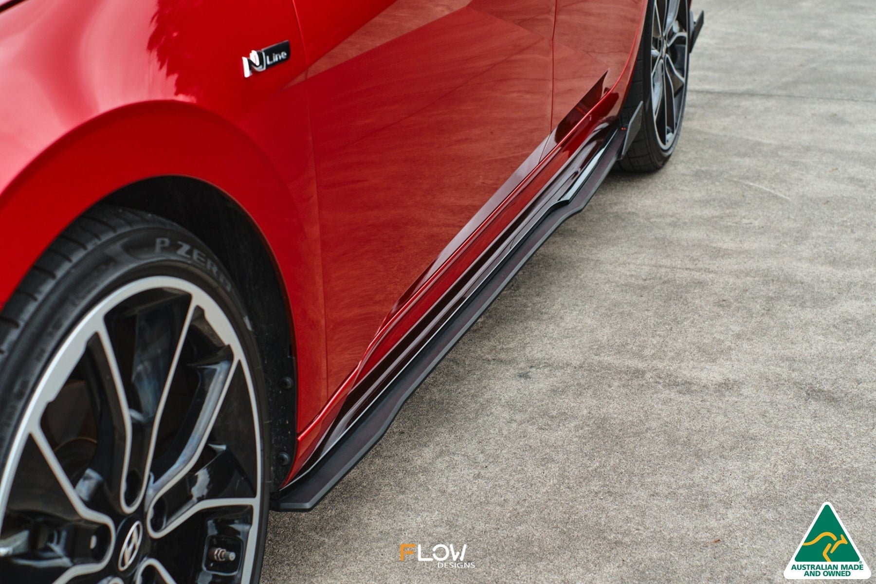 Flow Designs CN7 Elantra N Line Sedan 2020 Side Skirt Splitters (Pair) - iilumolab