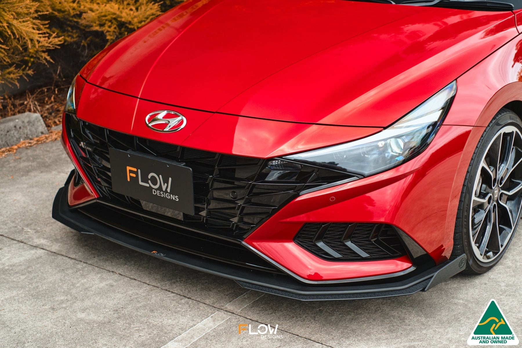 Flow Designs CN7 Elantra N Line Sedan 2020 Front Lip Splitter & Mounting Brace - iilumolab