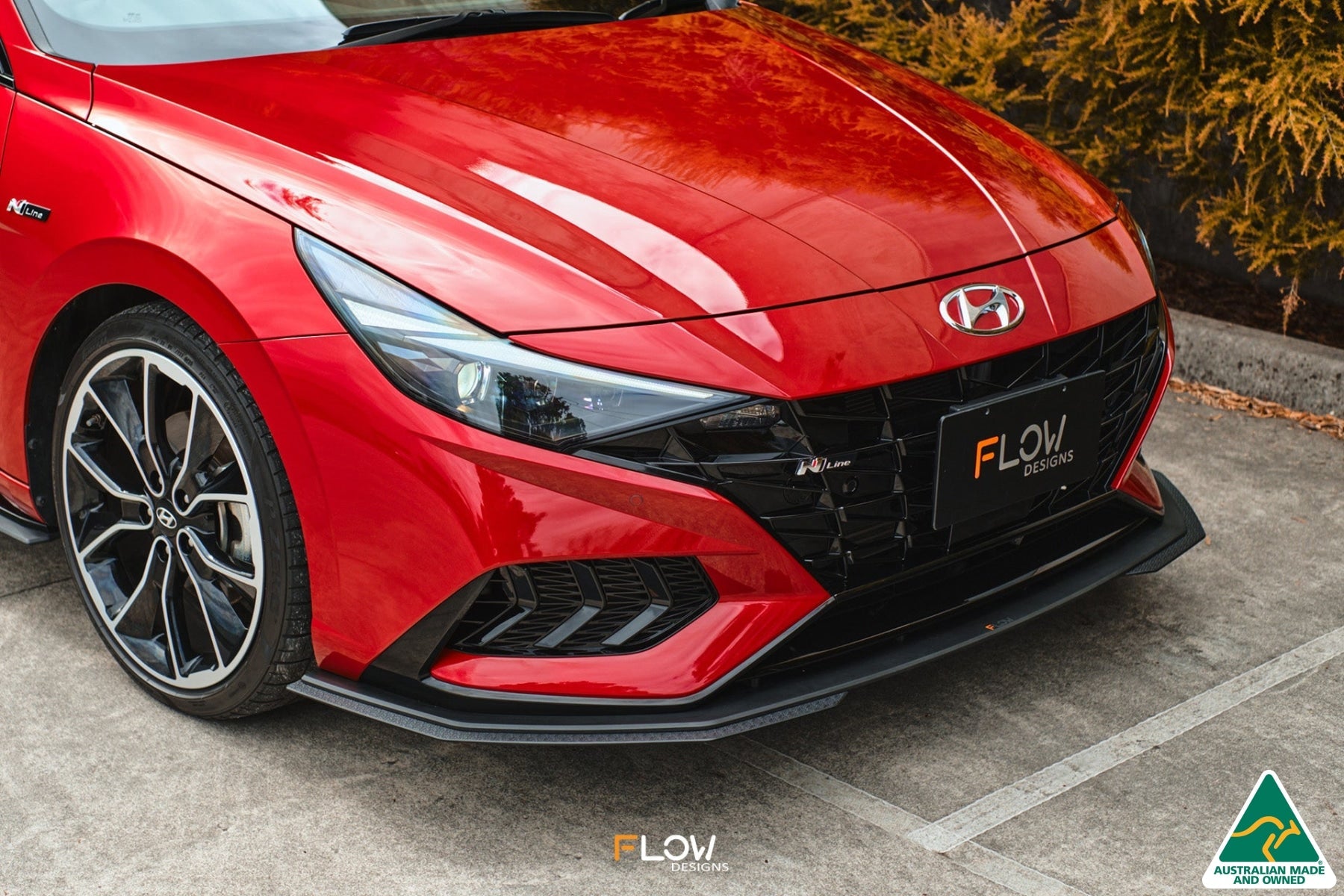 Flow Designs CN7 i30 N Line Sedan 2020 - 2022 Front Lip Splitter Extensions (Pair) - iilumolab