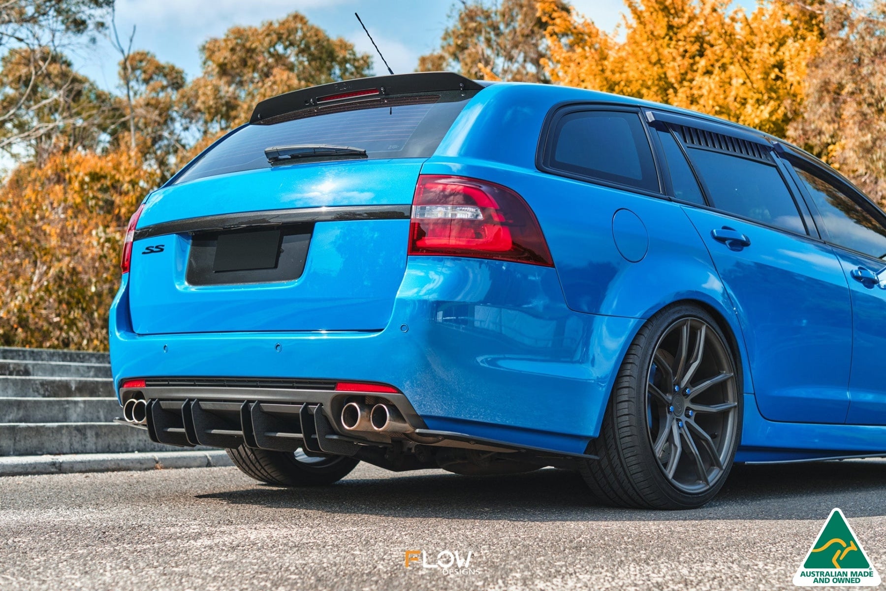 Flow Designs VF Commodore Wagon Rear Spoiler Extension