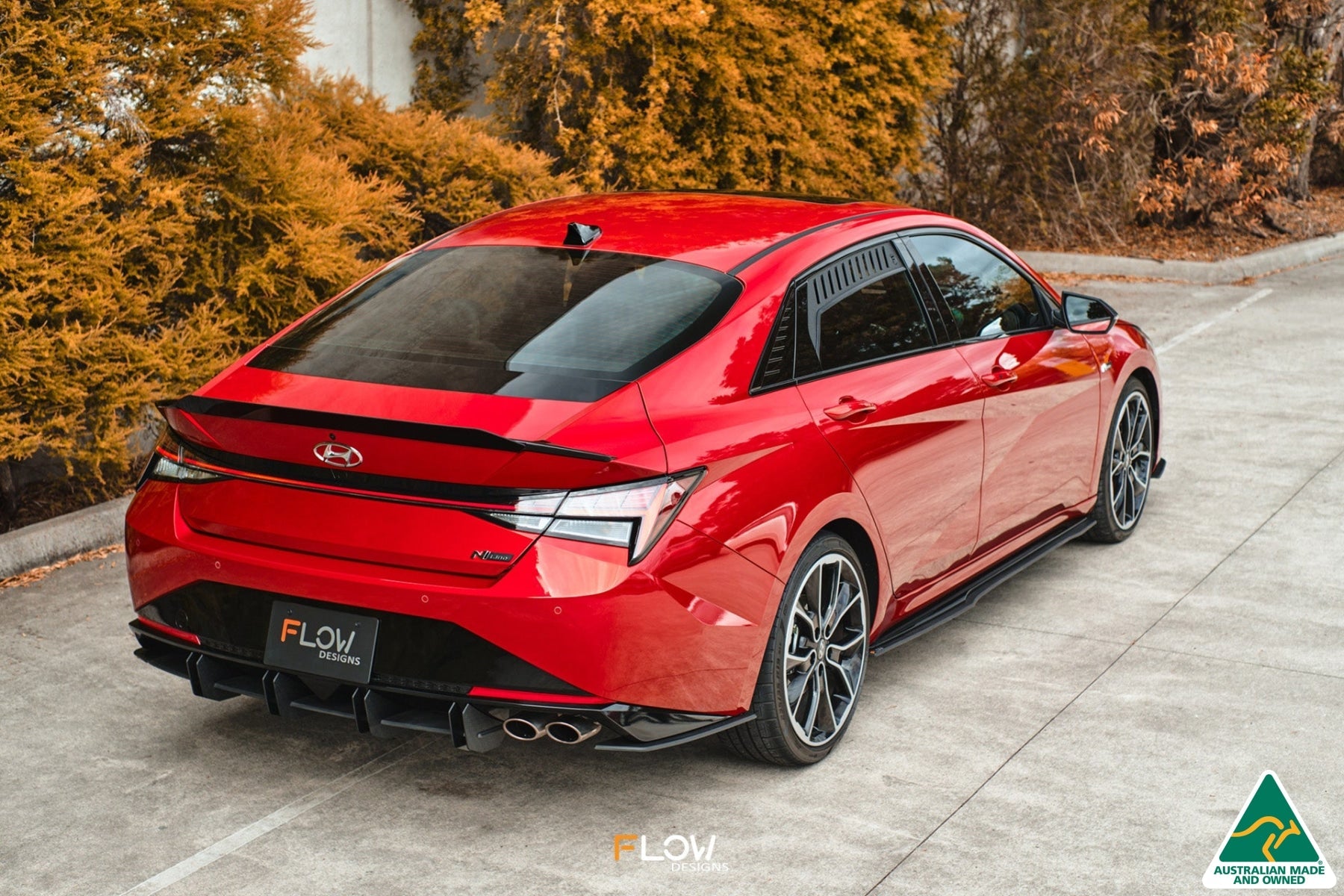 Flow Designs CN7 Elantra N Line Sedan 2020 Rear Window Vents (Pair) - iilumolab