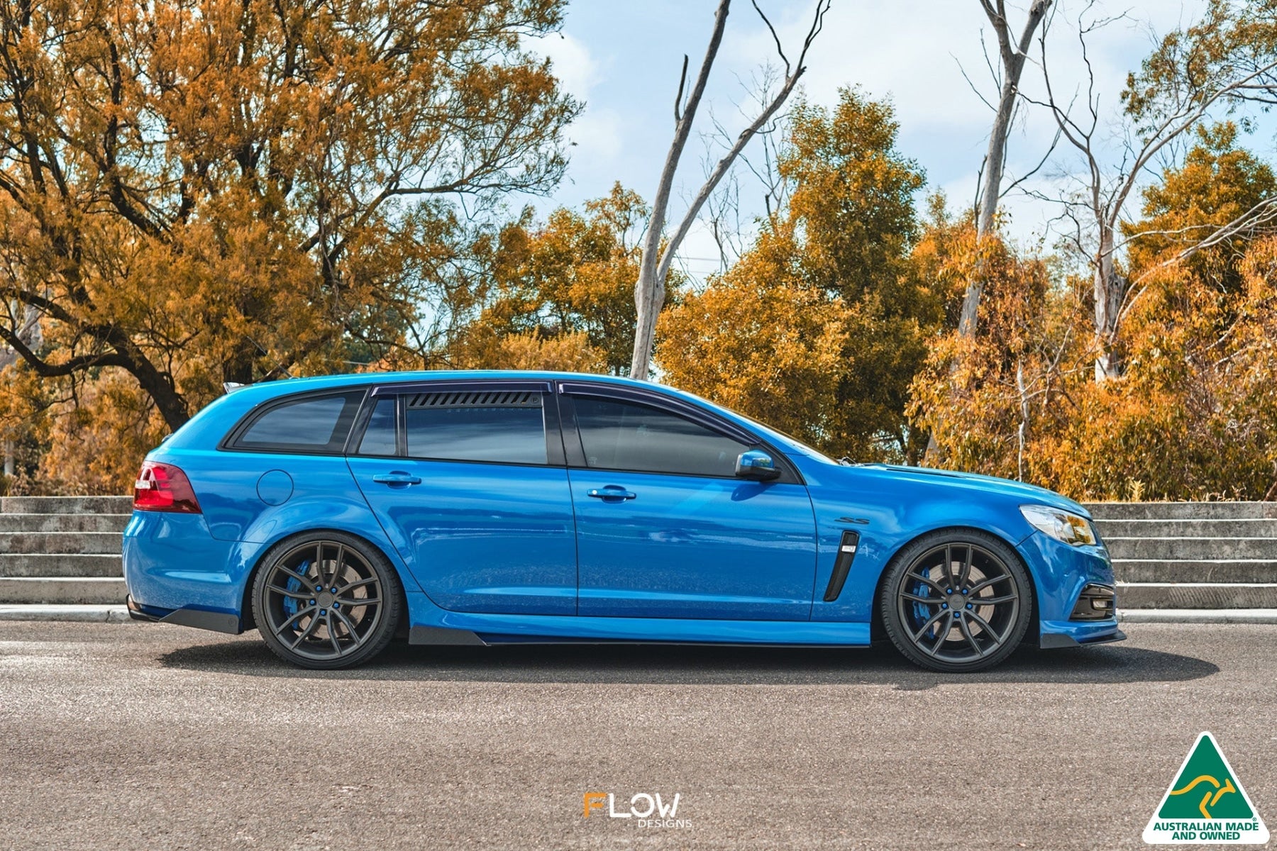 Flow Designs VF Commodore S1 Wagon Side Skirt Splitters (Pair) - iilumolab