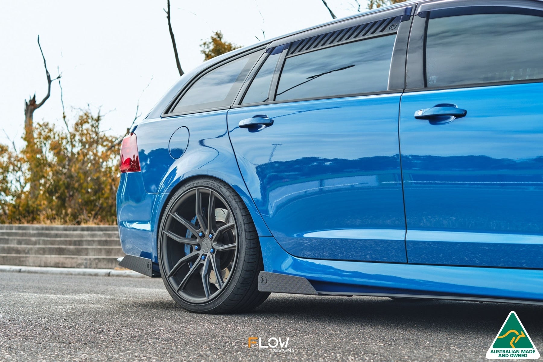 Flow Designs VF Commodore S1 Wagon Side Skirt Splitters (Pair) - iilumolab