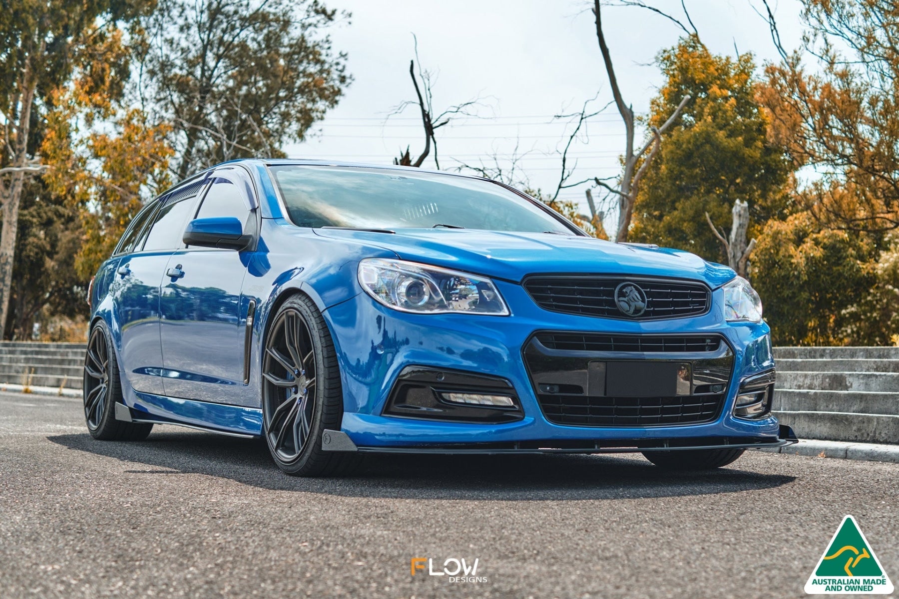Flow Designs VF Commodore S1 Wagon Front Lip Splitter Winglets (Pair) - iilumolab