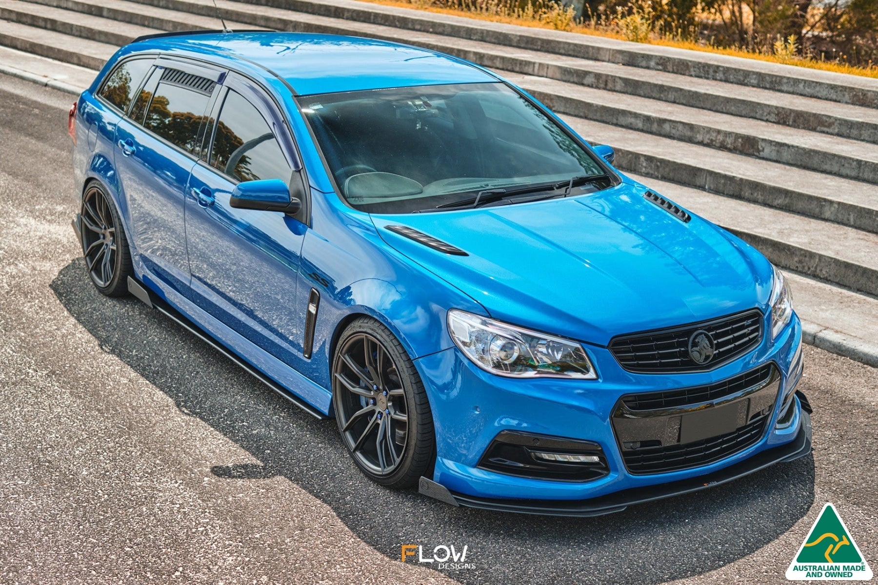 Flow Designs VF Commodore S1 Wagon Side Skirt Splitter Winglets (Pair) - iilumolab