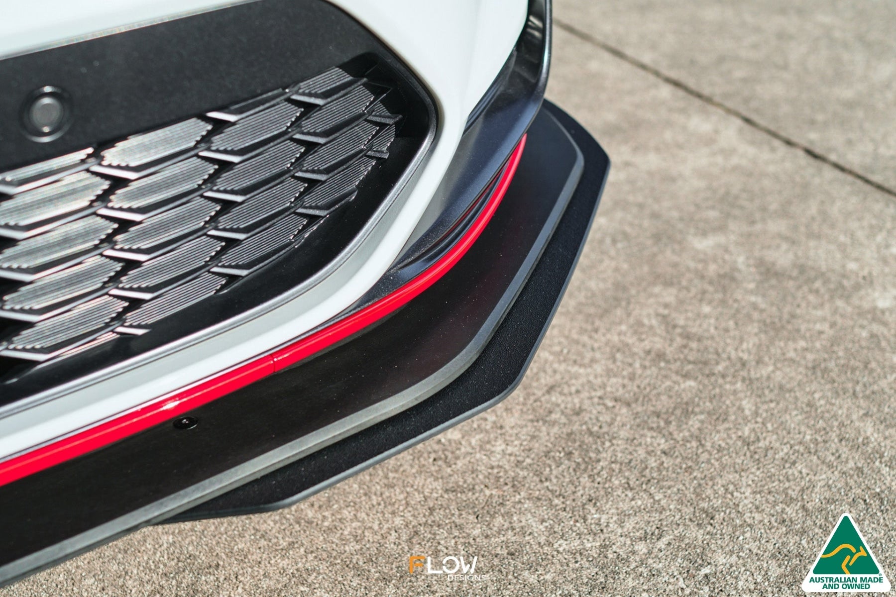 Flow Designs EX-DISPLAY - Kona N Front Lip Splitter - TEXTURED MATTE BLACK - iilumolab