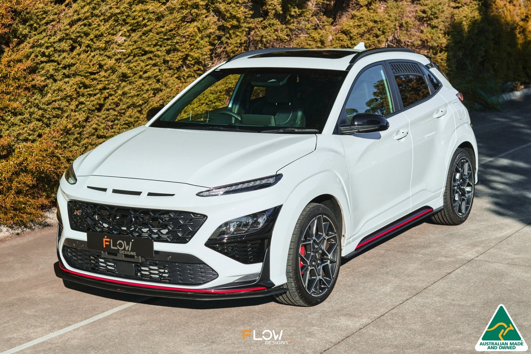 Flow Designs EX-DISPLAY - Kona N Front Lip Splitter - TEXTURED MATTE BLACK - iilumolab