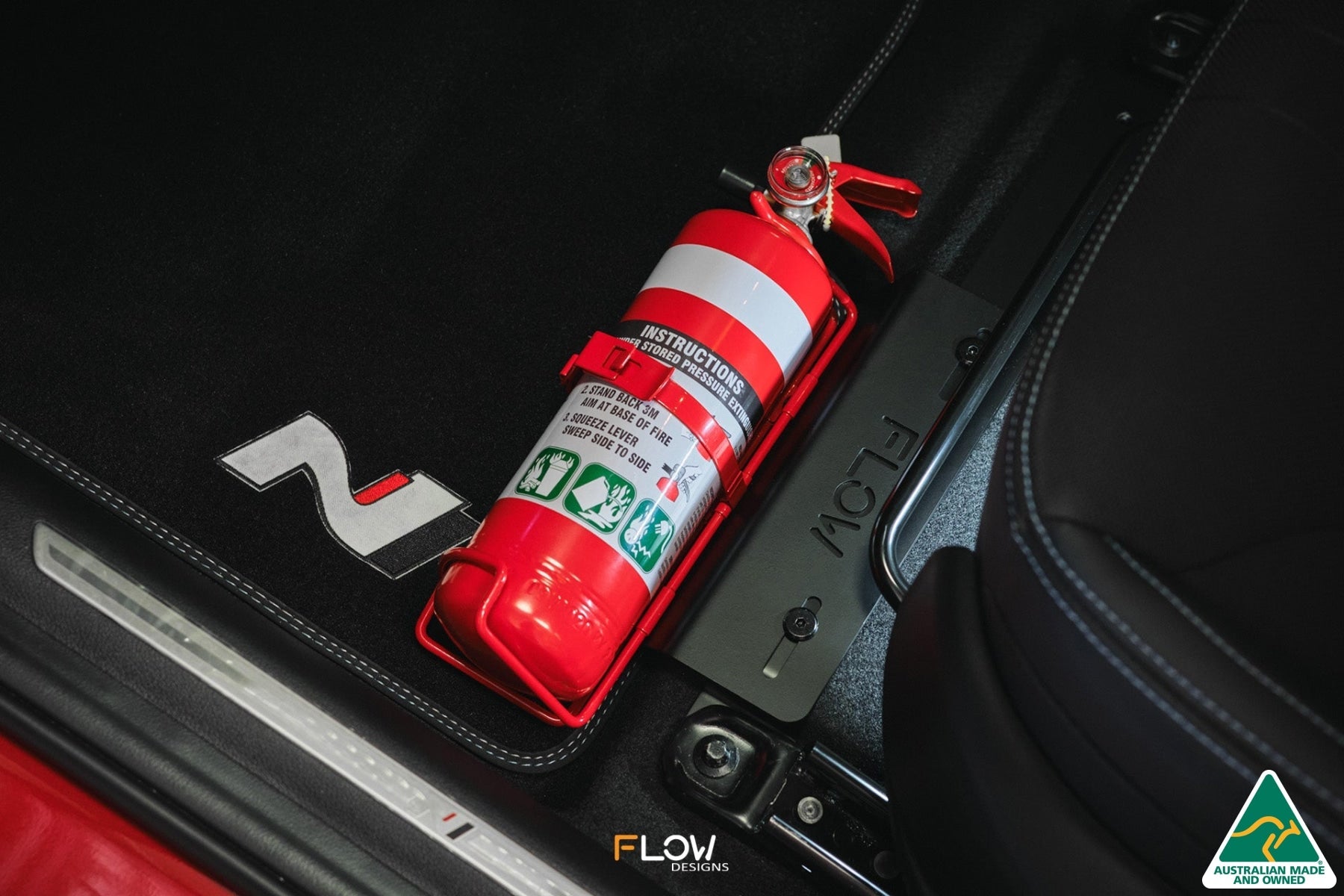 Flow Designs i20 N BC3 Adjustable Fire Extinguisher Bracket/Mount - iilumolab