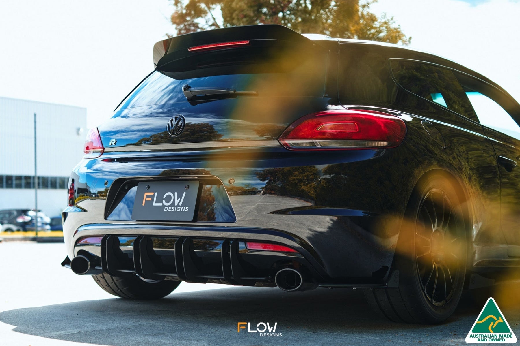 Flow Designs Scirocco R PFL V3 Rear Spoiler Extension - iilumolab
