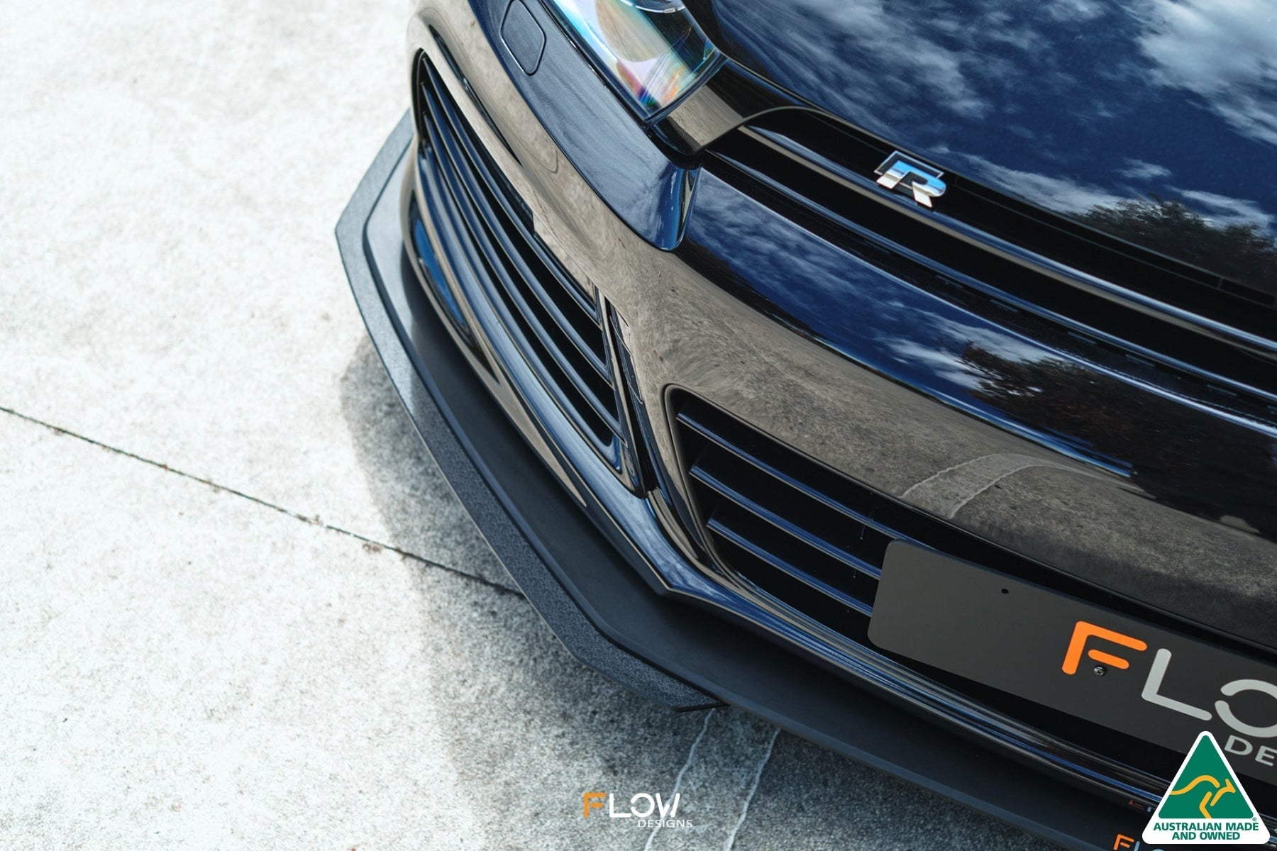 Flow Designs Scirocco R PFL V3 Front Lip Splitter Extensions (Pair) - iilumolab