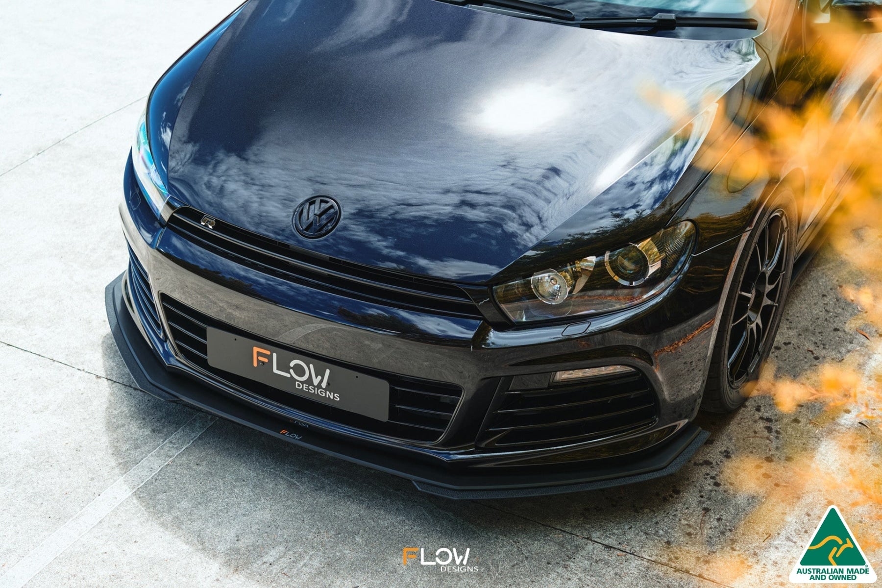 Flow Designs Scirocco R PFL V3 Front Lip Splitter Extensions (Pair) - iilumolab