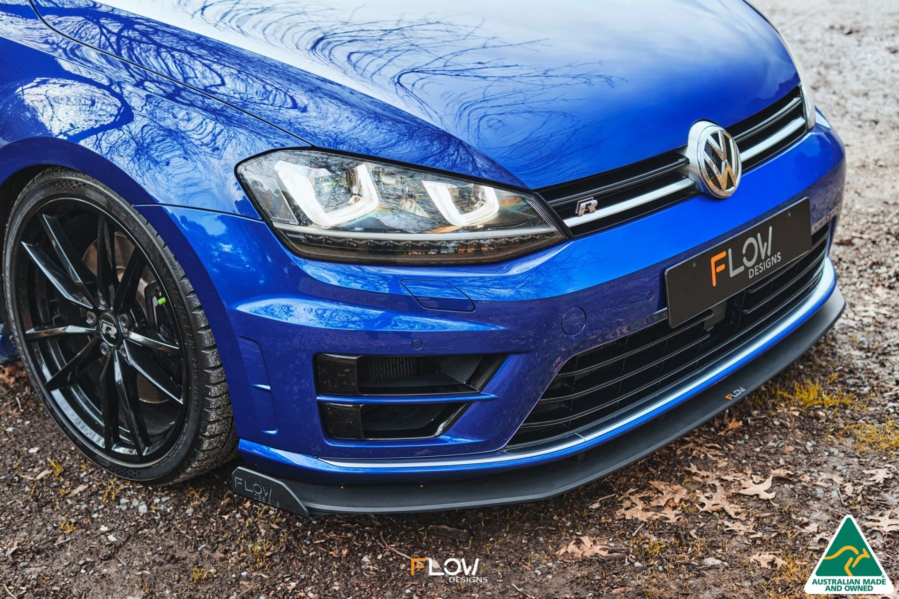 Flow Designs MK7 Golf R Wagon Chassis Mounted Front Lip Splitter V3 - iilumolab