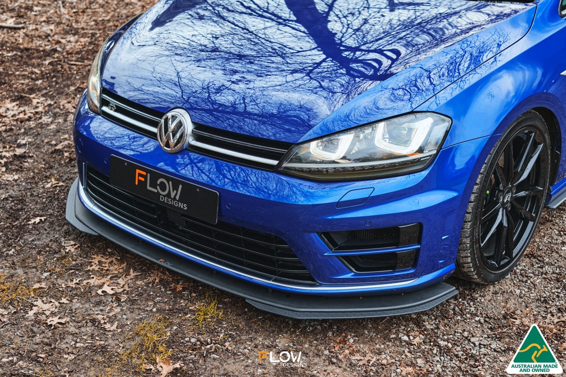 Flow Designs MK7 Golf R Wagon Chassis Mounted Front Lip Splitter V3 - iilumolab