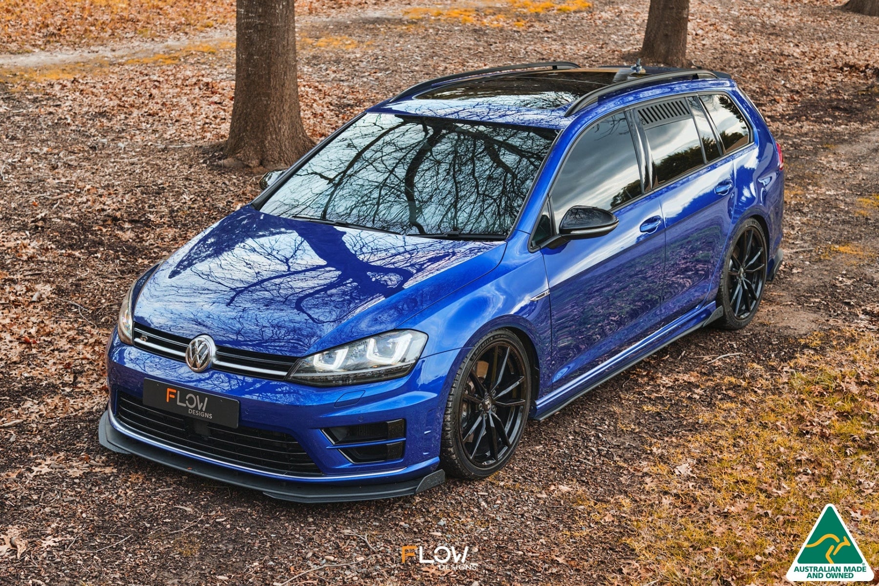Flow Designs MK7 Golf R Wagon Chassis Mounted Front Lip Splitter V3 - iilumolab