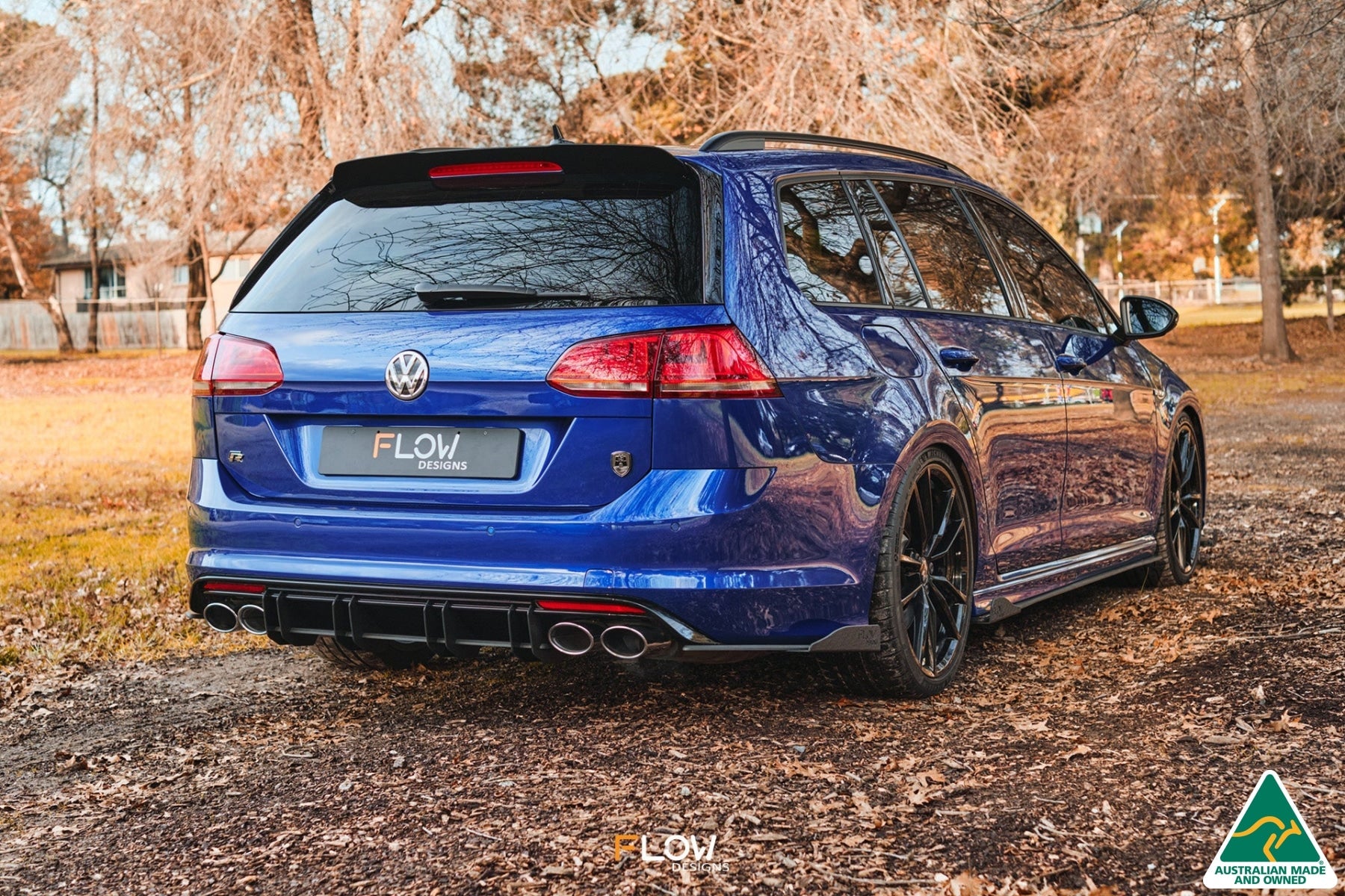 Flow Designs MK7 Golf R Wagon Side Skirt Splitters V3 (Pair) - iilumolab