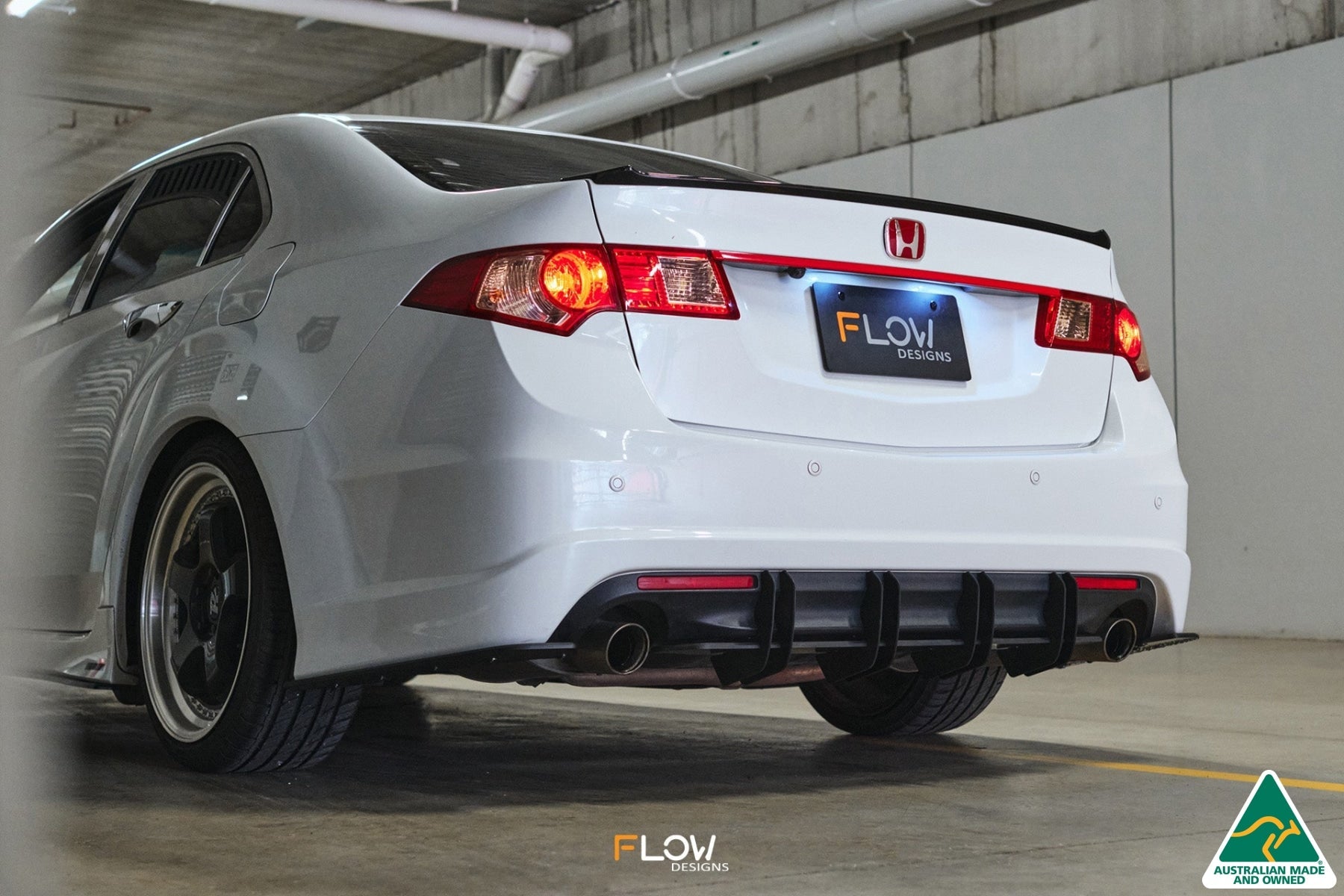 Flow Designs DISCONTINUED SANDED MATTE FINISH - CU2 Accord Euro Flow-Lock Rear Diffuser - Modulo - iilumolab