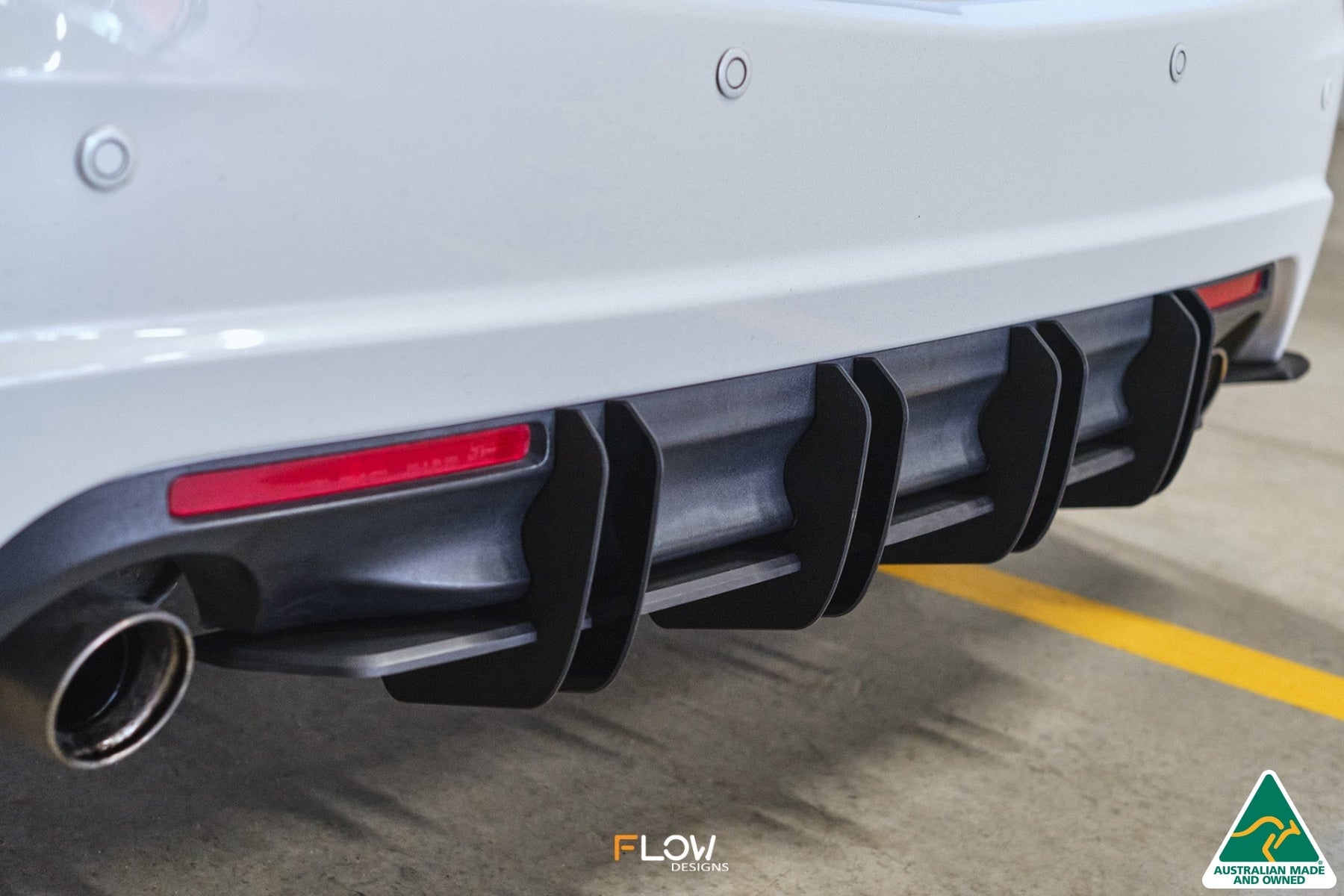Flow Designs DISCONTINUED SANDED MATTE FINISH - CU2 Accord Euro Flow-Lock Rear Diffuser - Modulo - iilumolab