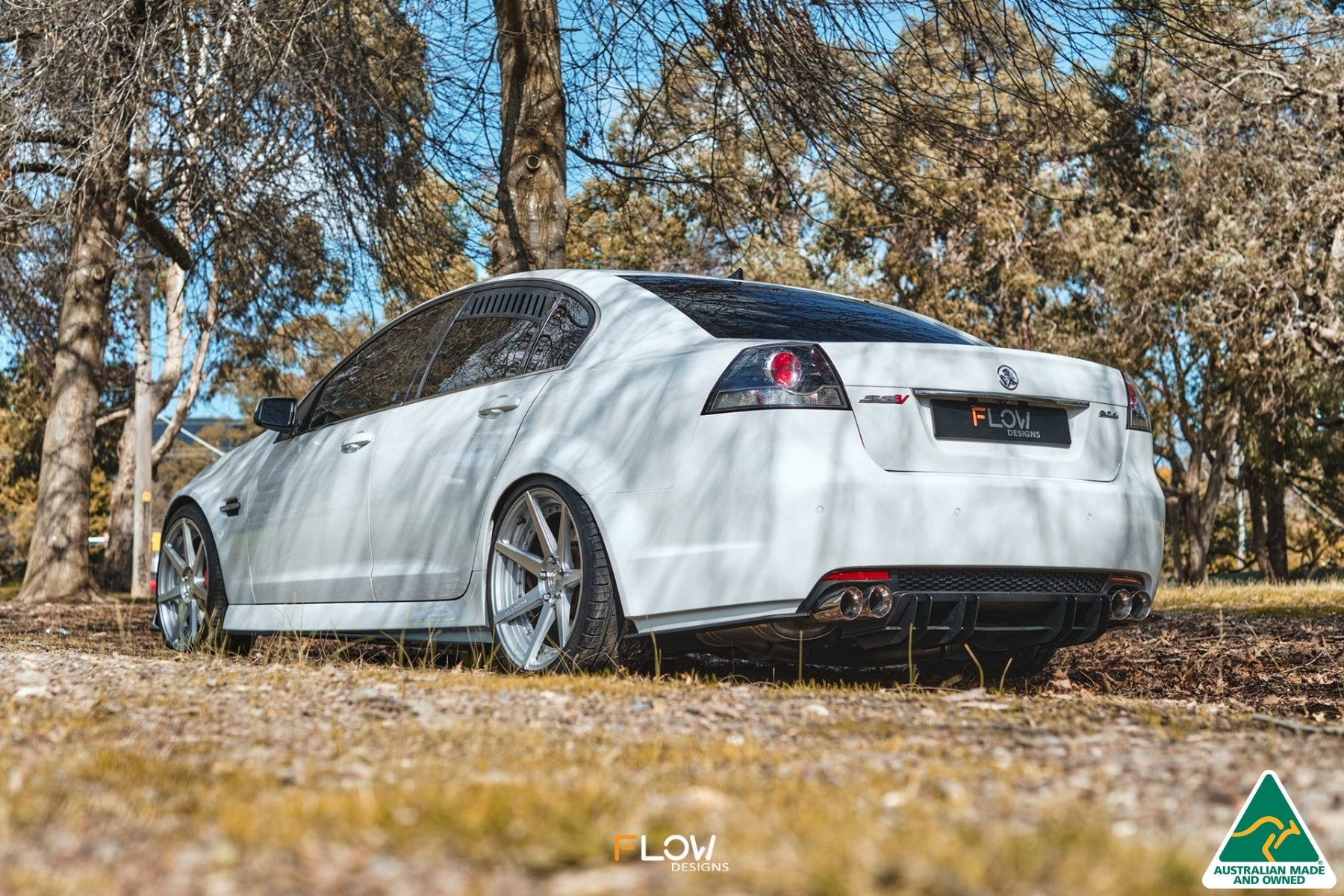 Flow Designs VE Commodore S2 Sedan Flow-Lock Rear Diffuser - iilumolab