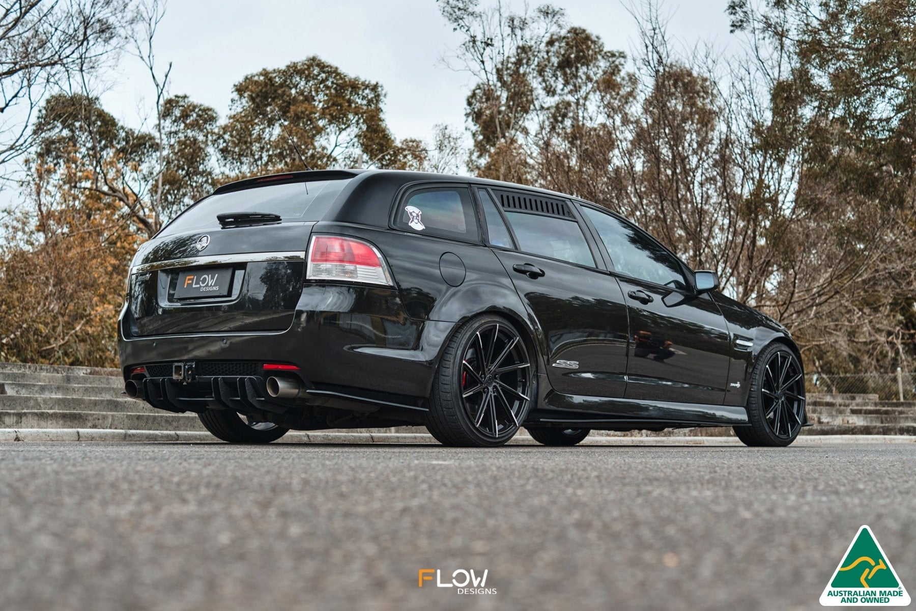 Flow Designs VE Commodore S2 Wagon Flow-Lock Rear Diffuser - iilumolab