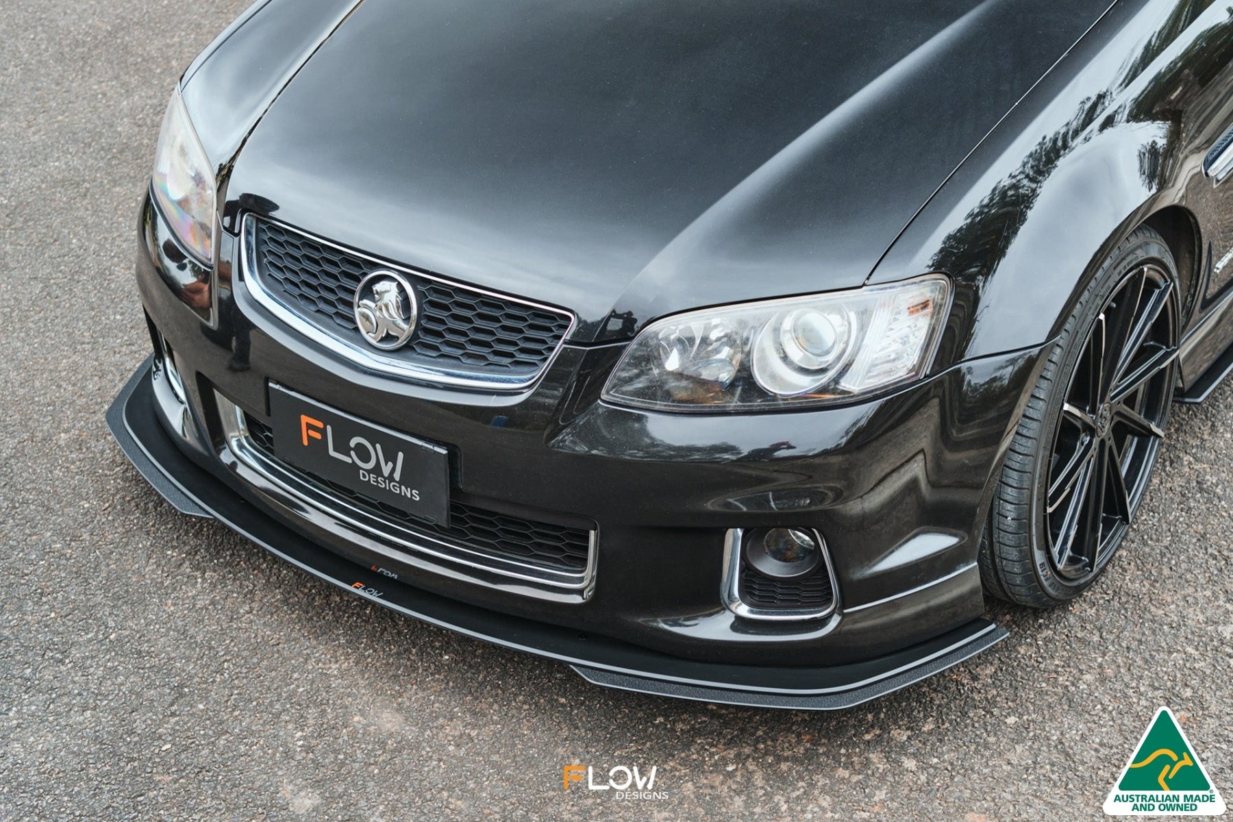 Flow Designs VE Commodore S2 Wagon Front Lip Splitter Extensions (Pair) - iilumolab