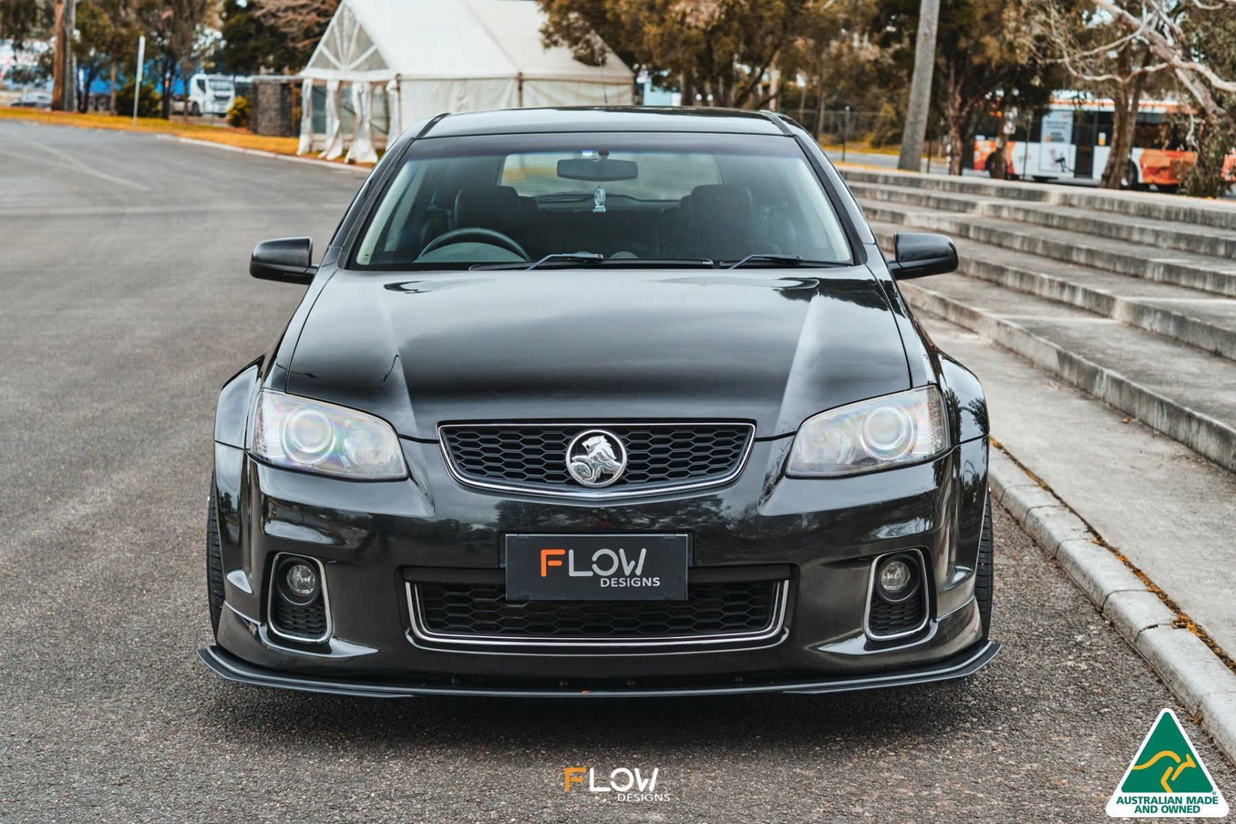 Flow Designs VE Commodore S2 Wagon Front Lip Splitter Extensions (Pair) - iilumolab