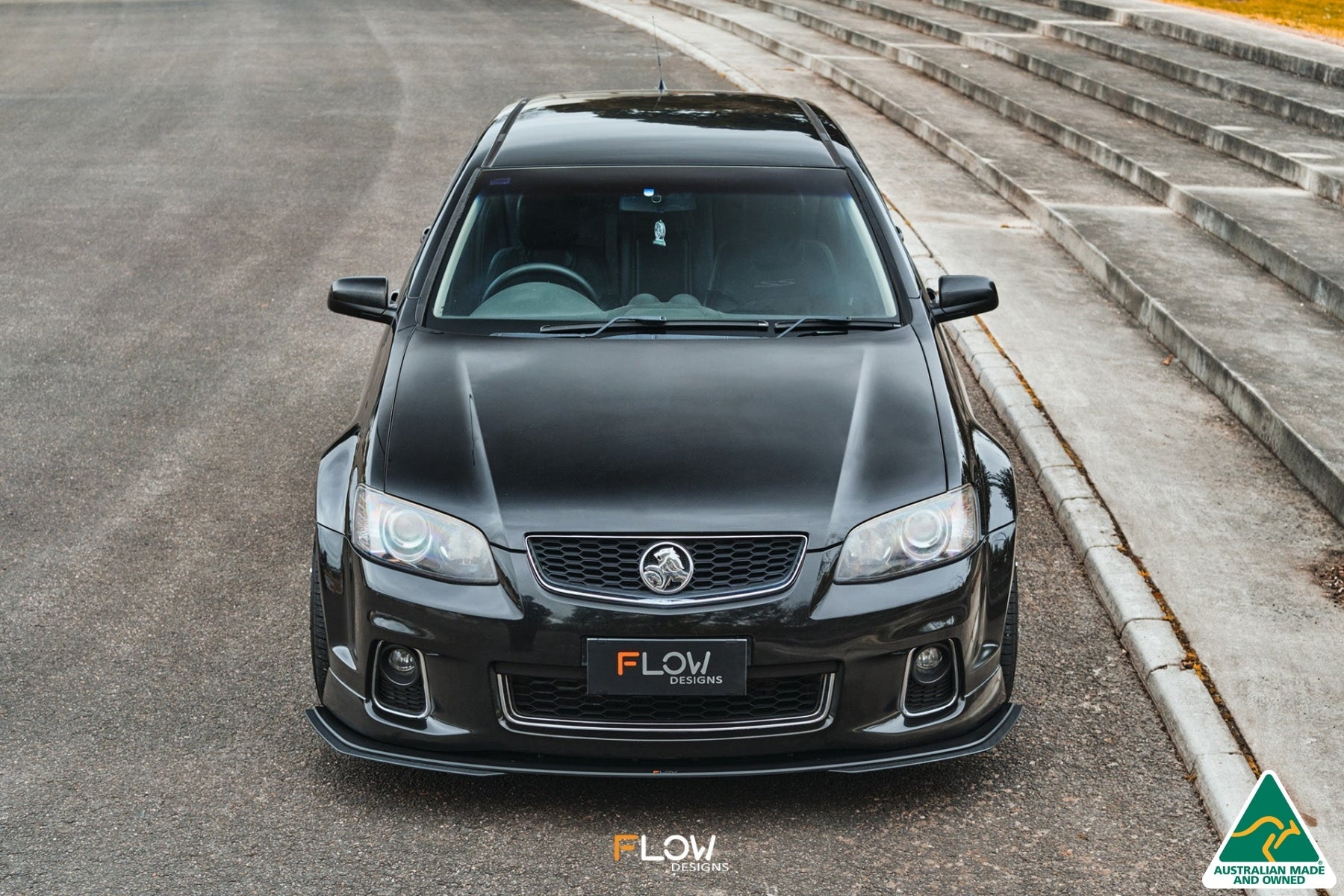 Flow Designs VE Commodore S2 Wagon Front Lip Splitter Extensions (Pair) - iilumolab