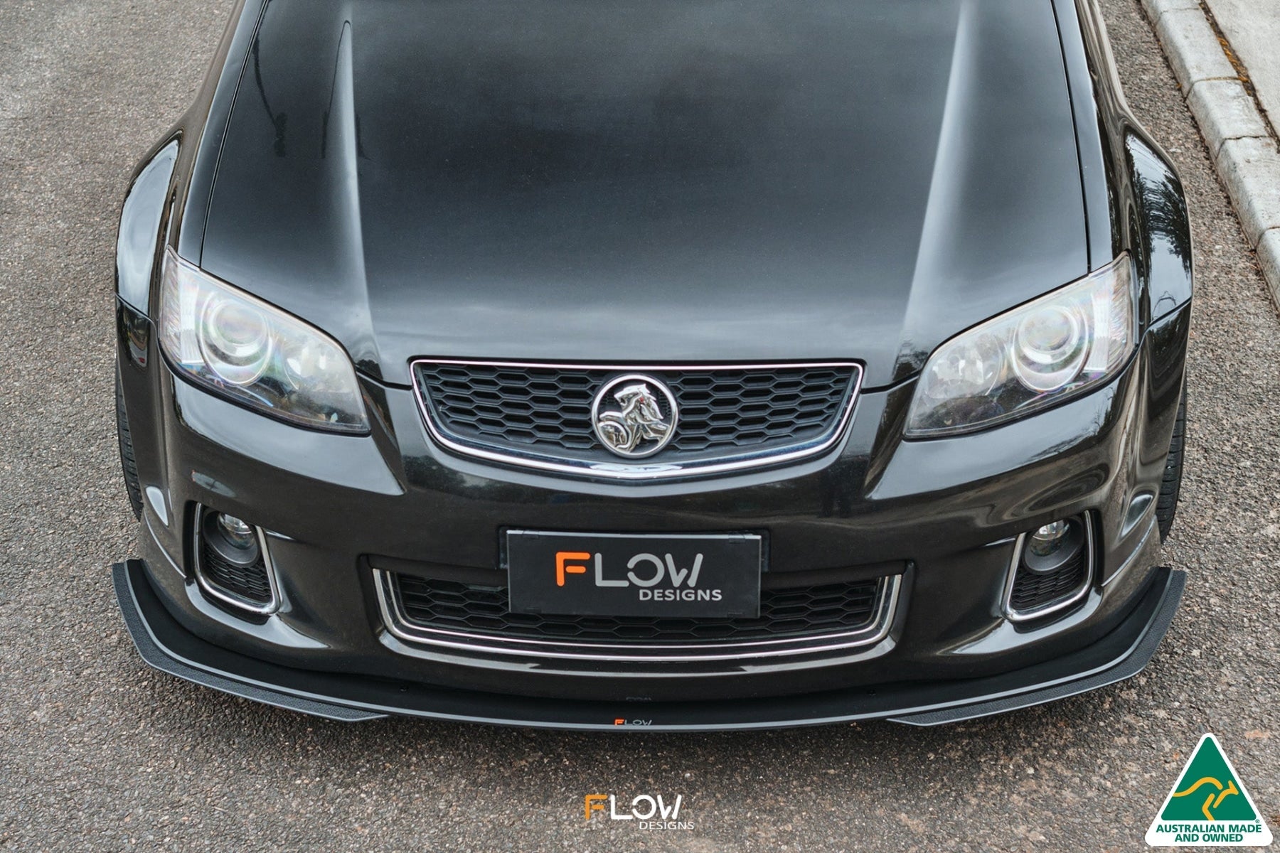 Flow Designs VE Commodore S2 Wagon Front Lip Splitter Extensions (Pair) - iilumolab