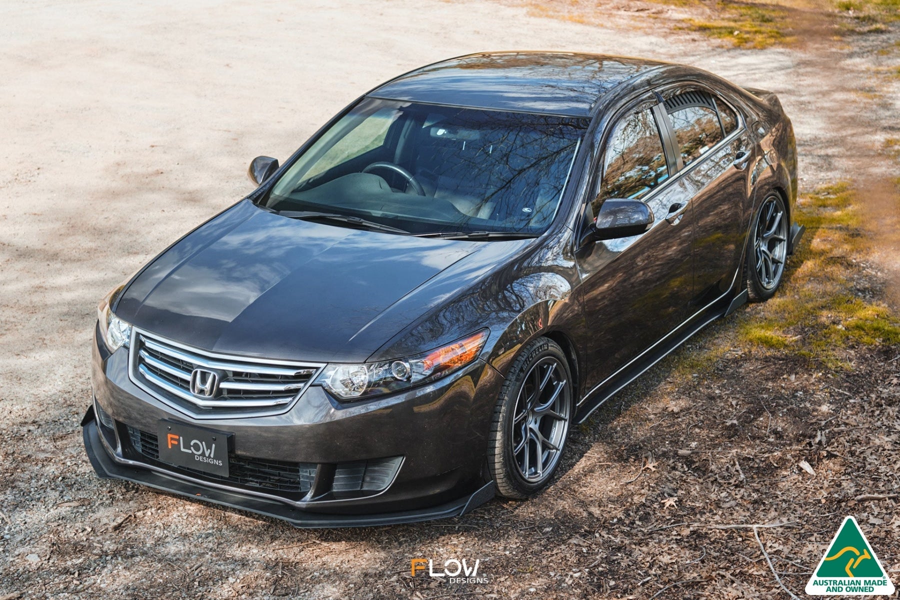Flow Designs CU2 Accord Euro Front Lip Splitter Extensions - Standard (Pair) - iilumolab