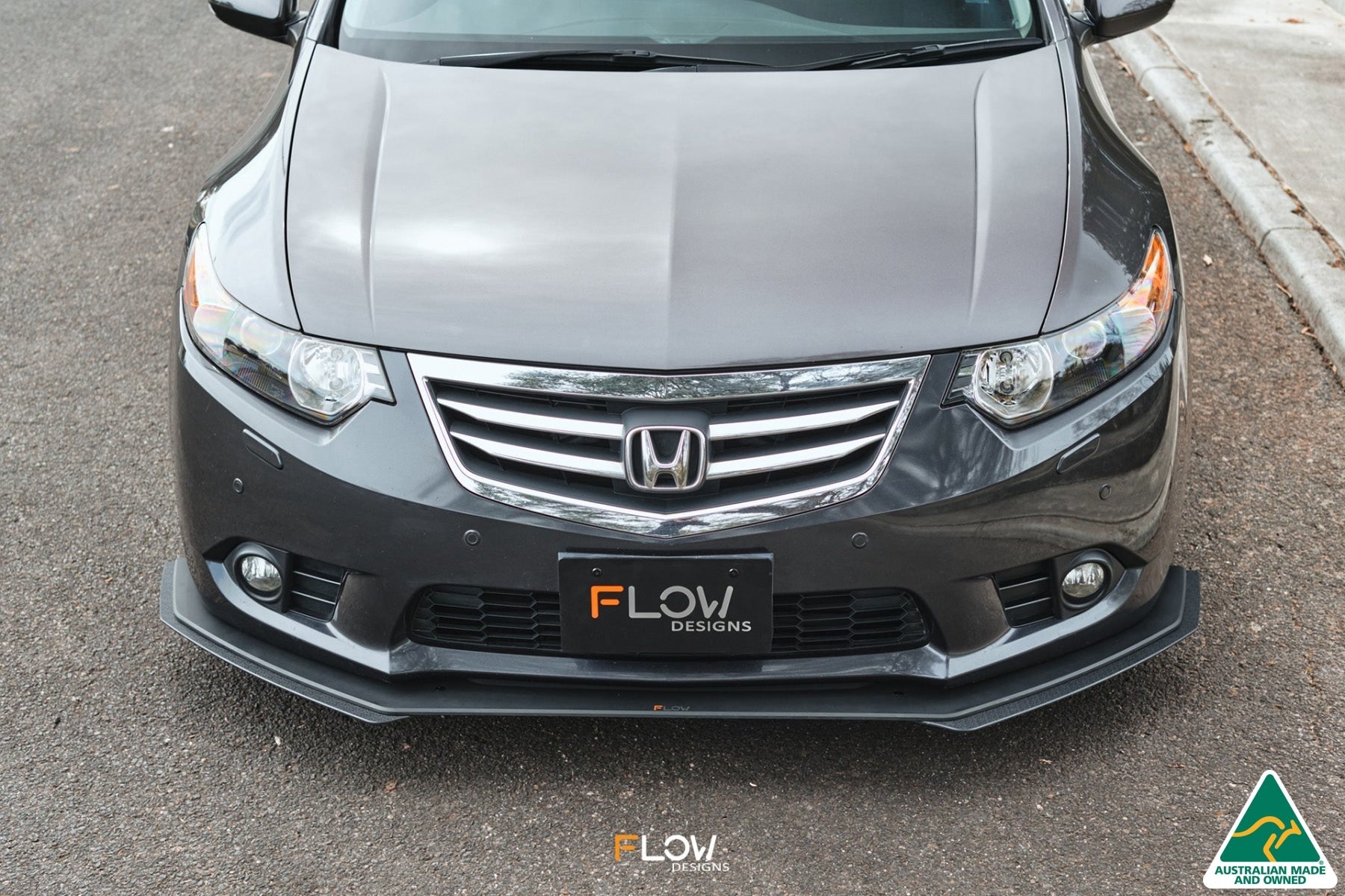 Flow Designs CU2 Accord Euro Front Lip Splitter Extensions - Standard (Pair) - iilumolab