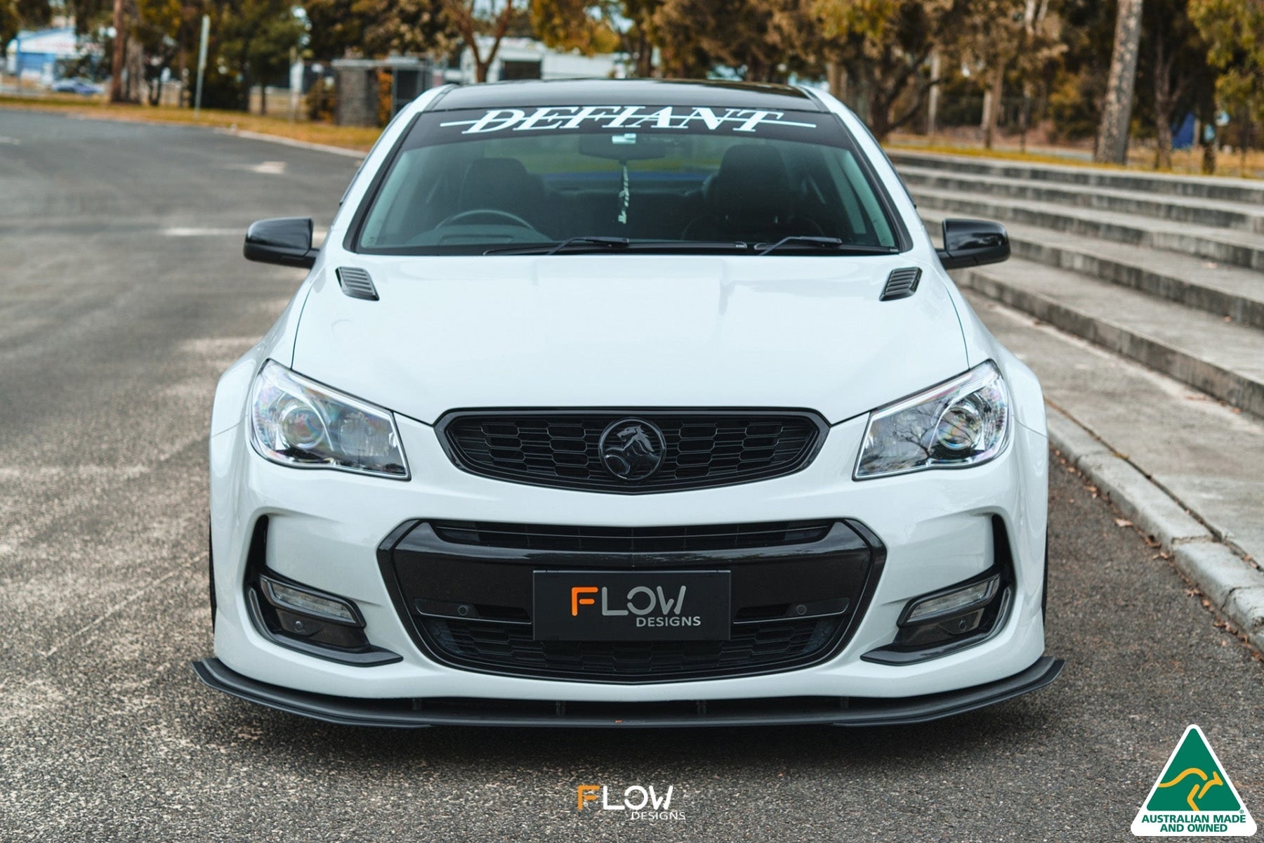 Flow Designs VF Commodore S2 Sedan Front Lip Splitter Extensions (Pair)