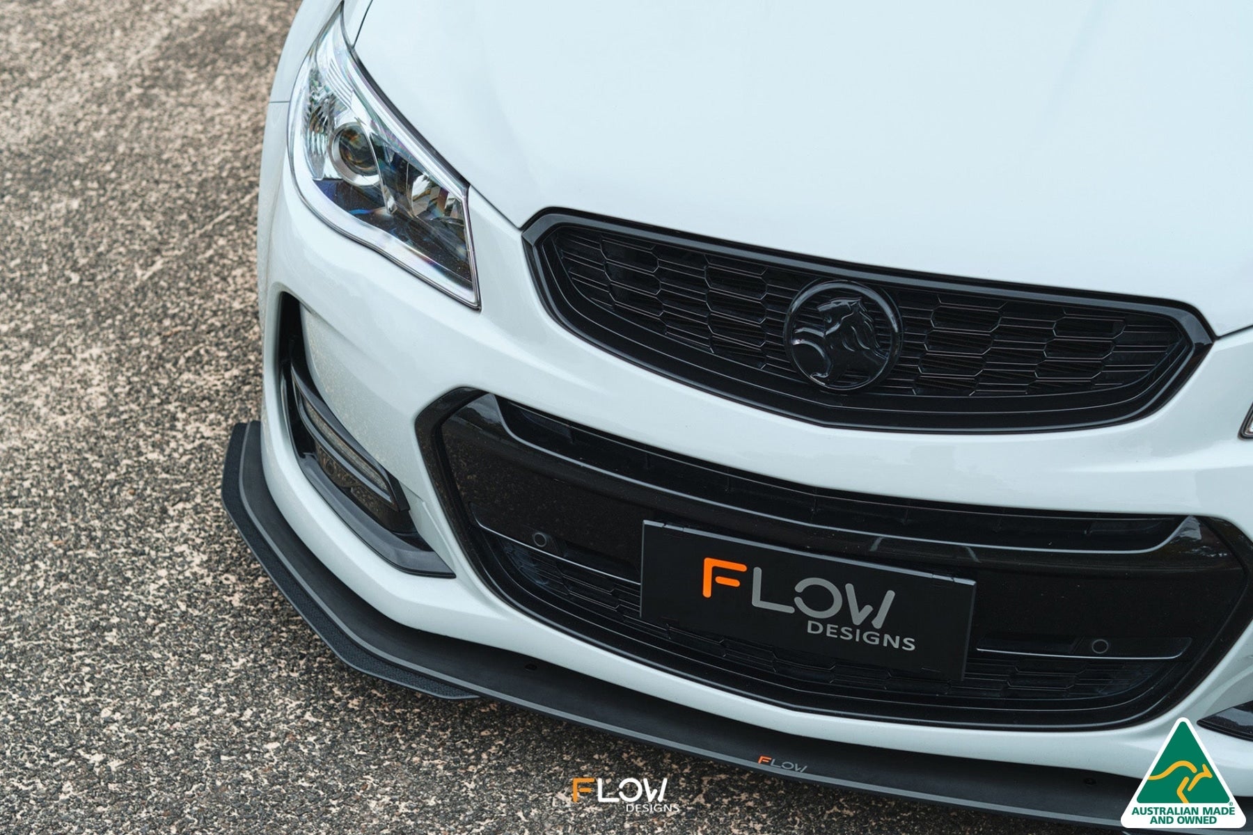 Flow Designs VF Commodore S2 Sedan Front Lip Splitter Extensions (Pair)