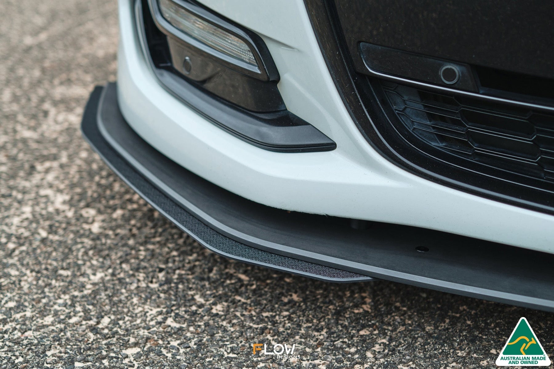 Flow Designs VF Commodore S2 Sedan Front Lip Splitter Extensions (Pair)