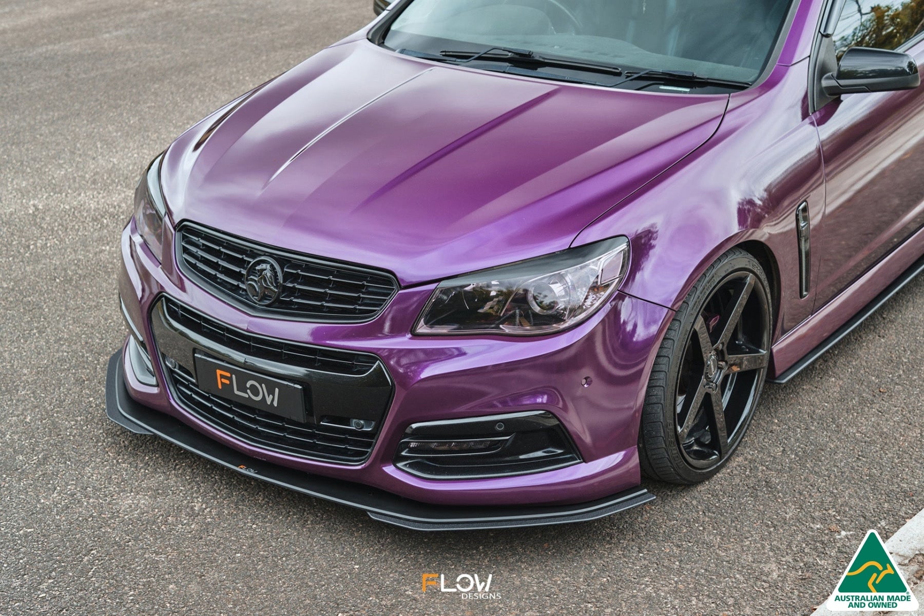 Flow Designs VF Commodore S1 Ute Front Lip Splitter Extensions (Pair)