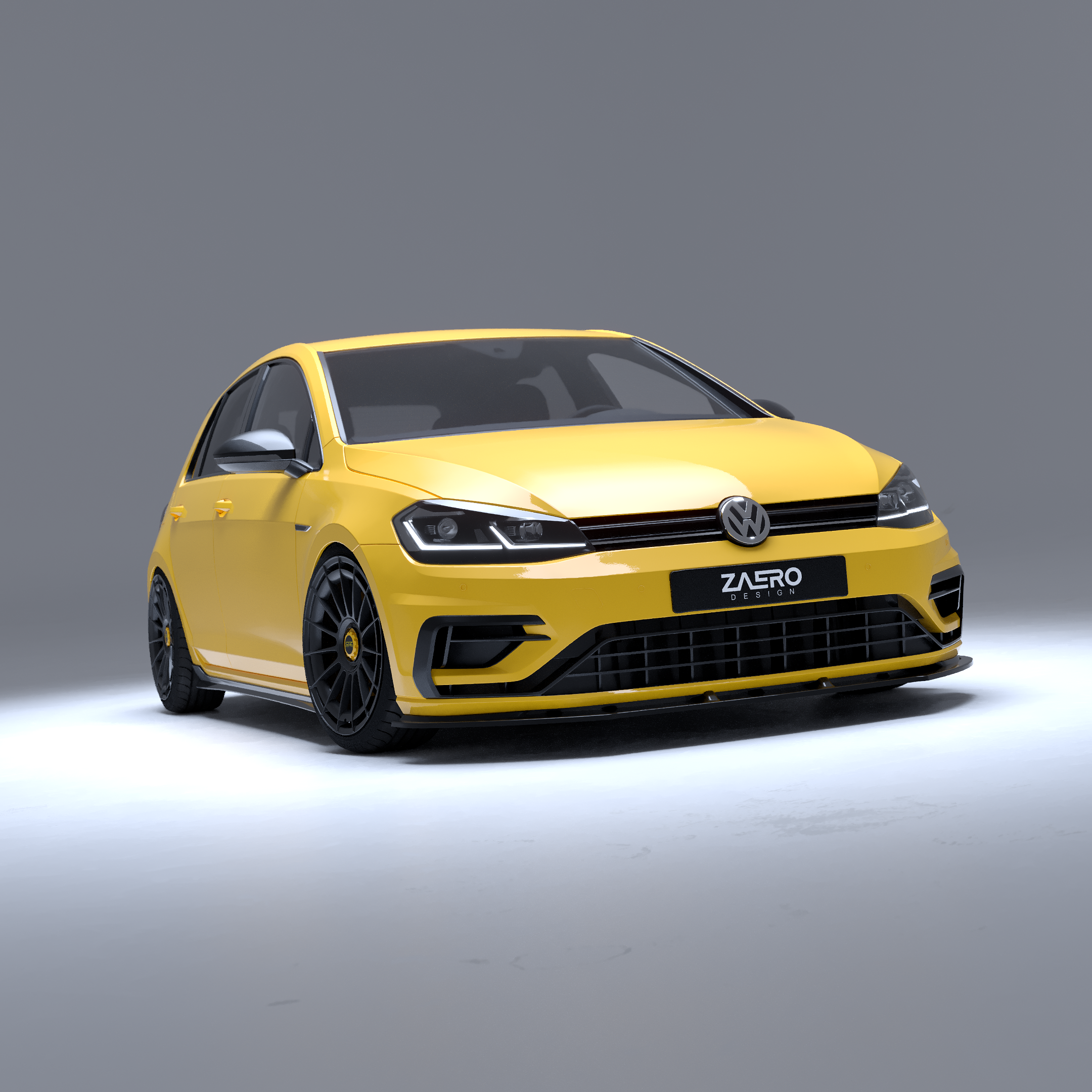 Zaero Designs EVO-1 Front Lip/Splitter for Volkswagen Golf MK7.5R 2018-2021 - iilumolab
