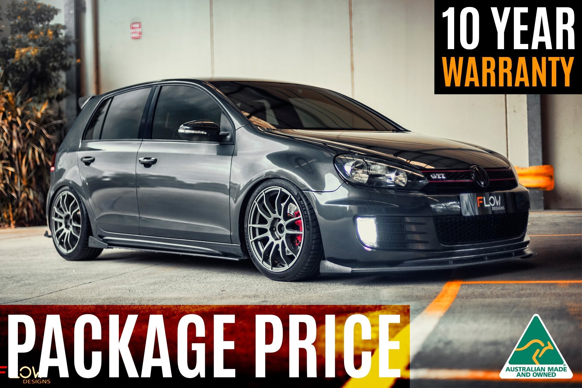 Flow Designs MK6 Golf GTI Full Lip Splitter Set - iilumolab